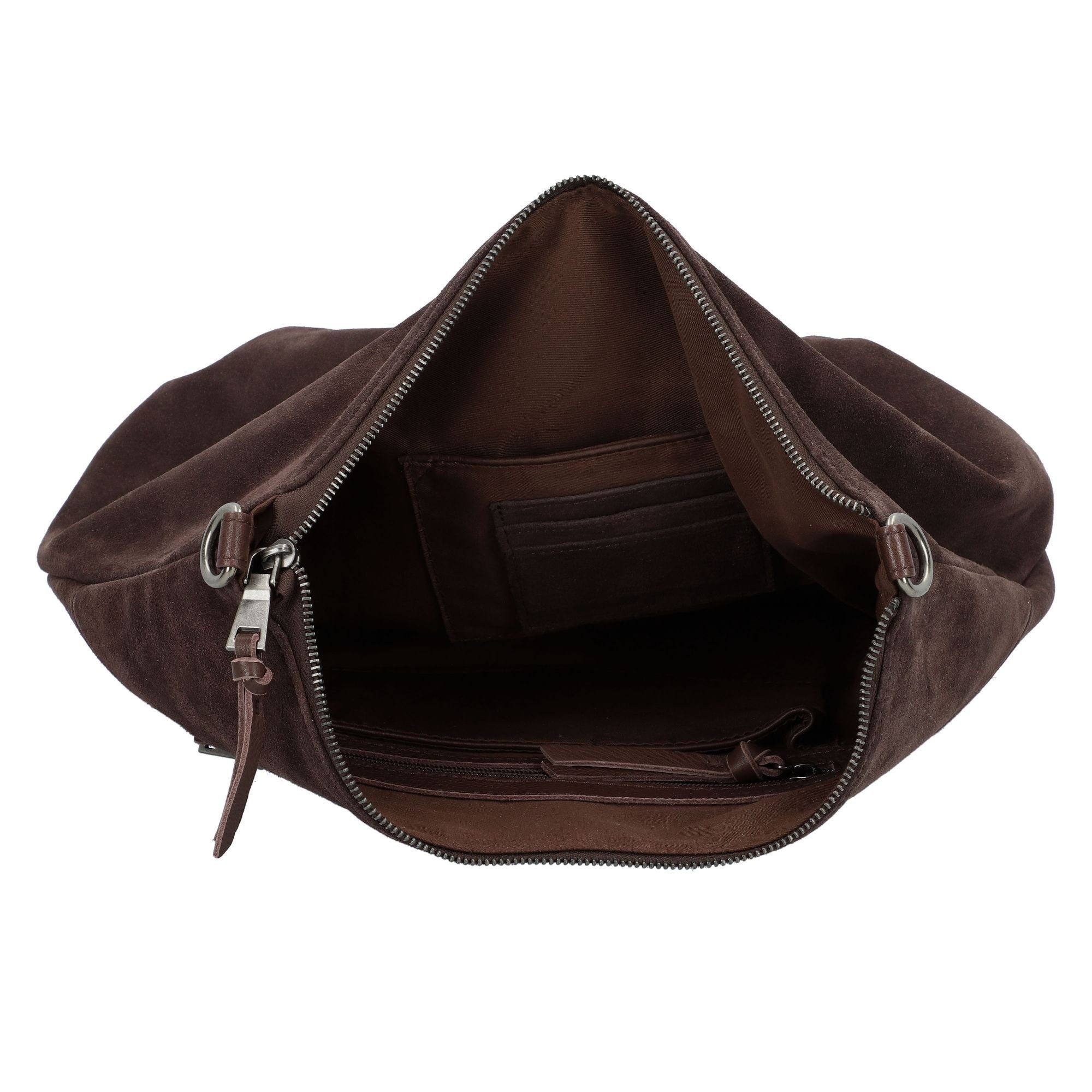 FREDsBRUDER Schultertasche Jo, dark-chocolate Leder