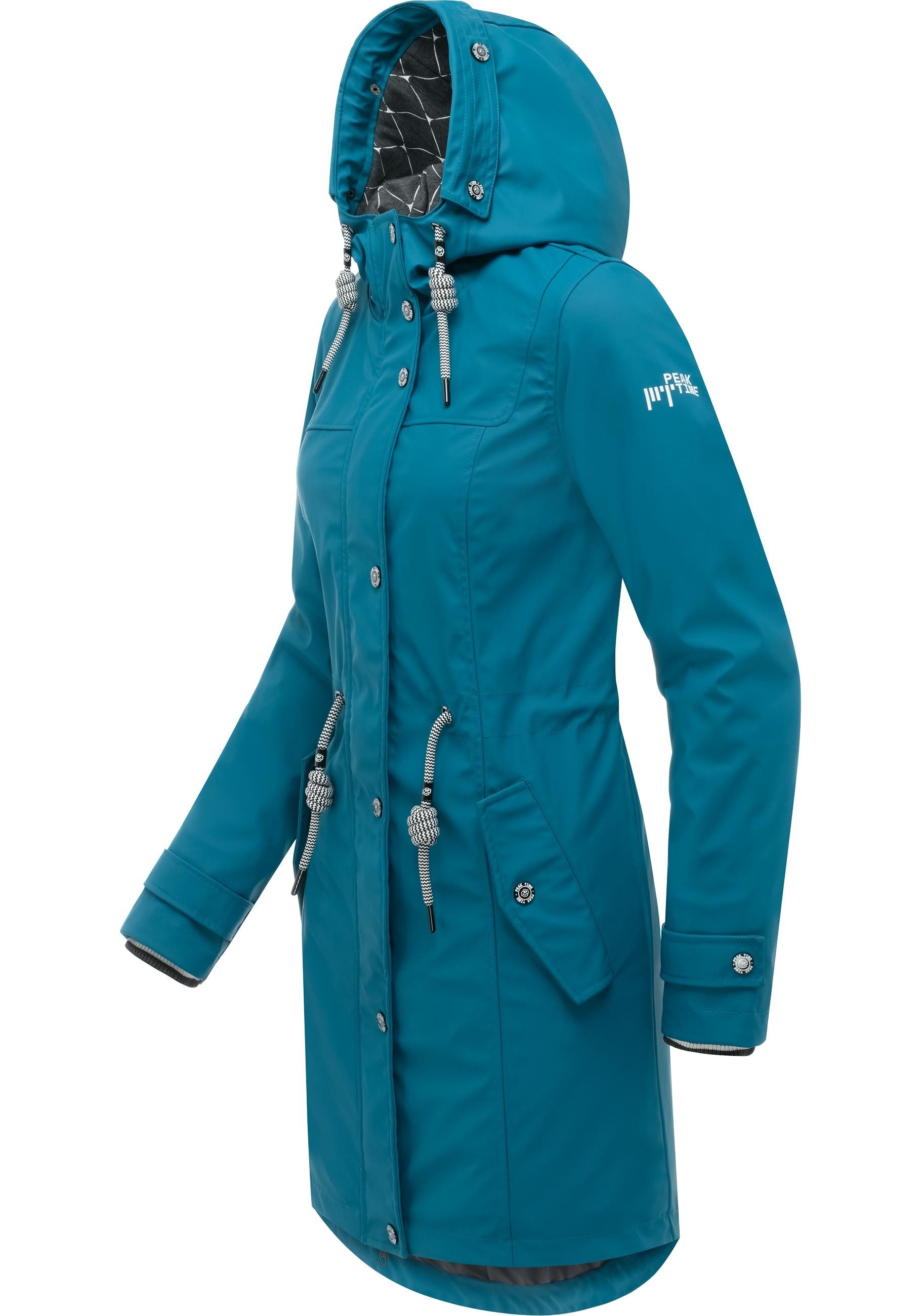 PEAK TIME Regenjacke L60042 stylisch taillierter Regenmantel für Damen – Bild 2 von 4