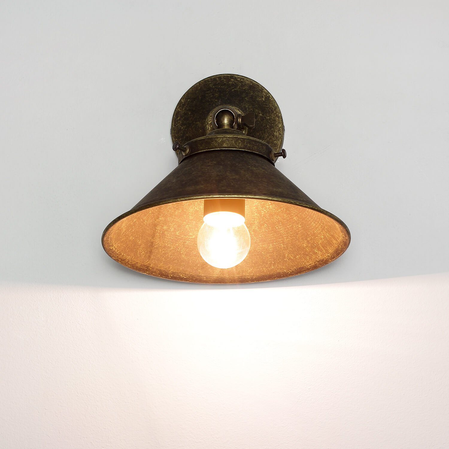 Lampe Schlafzimmer Messing Wandleuchte verstellbar Bronze ALICE, Antik ohne Flur Leuchtmittel, Wandlampe Licht-Erlebnisse