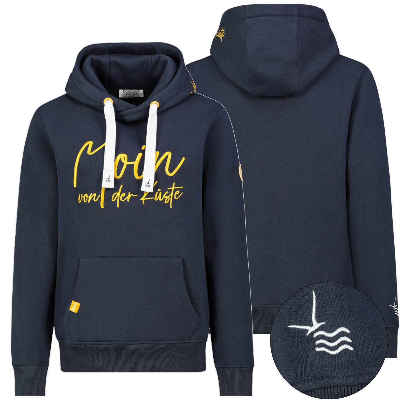 Eight2Nine Hoodie Kapuzenpullover Eingrifftaschen Sweat Hoodie (1-tlg) D10600BA02733_Sweat
