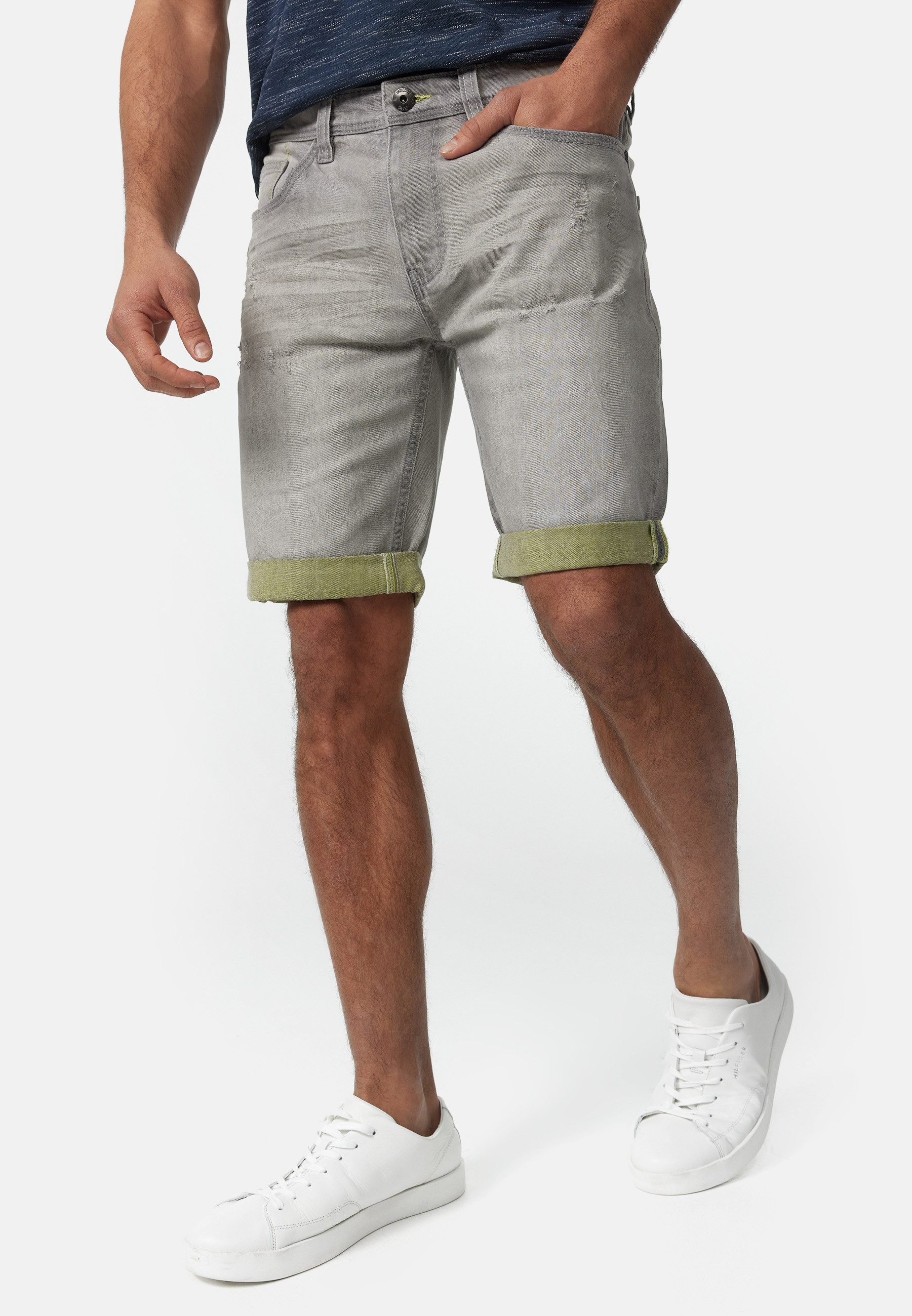 Indicode Jeansshorts Herren INZalento Jeans Shorts Herrenshorts aus elastischer Baumwoll-Qualität