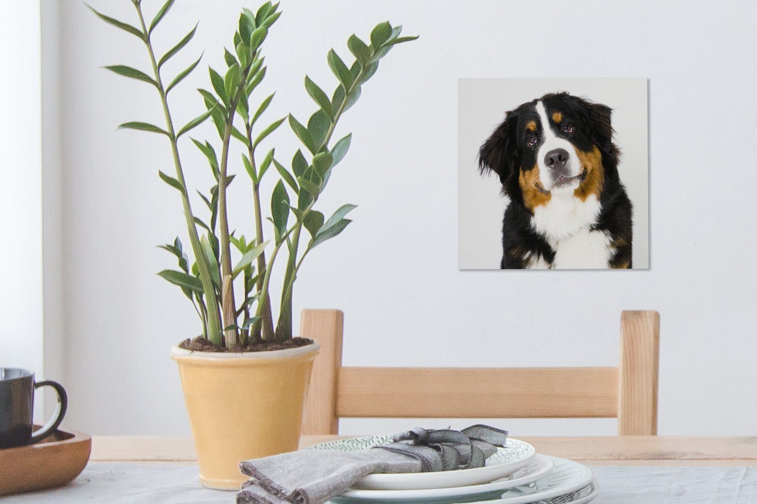 OneMillionCanvasses® Porträtfoto Sennenhundes, Bilder für Leinwandbild St), Schlafzimmer Berner Leinwand (1 Wohnzimmer eines