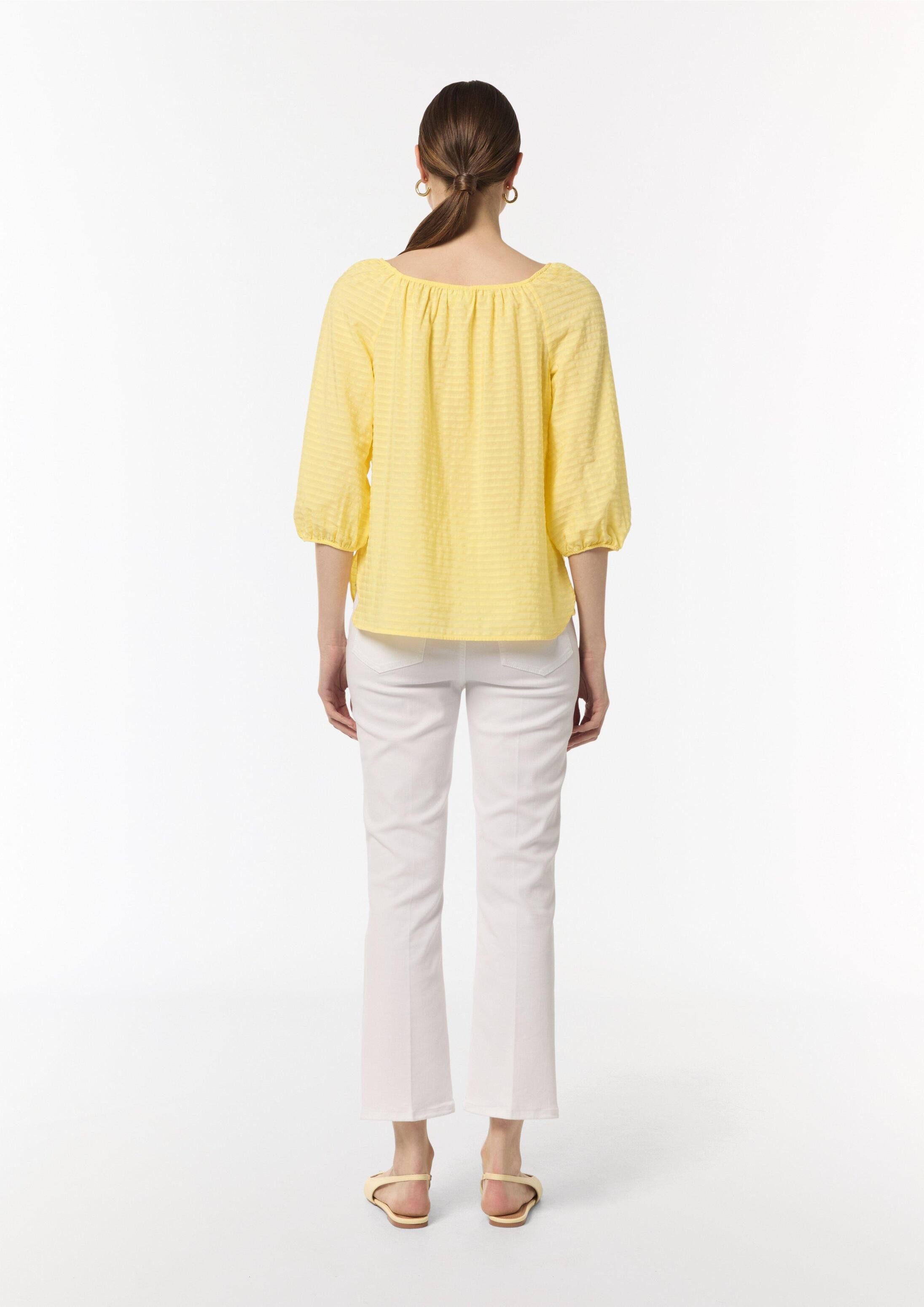 comma Kurzarmbluse Bluse Off-Shoulder-Bluse aus Viskosemix