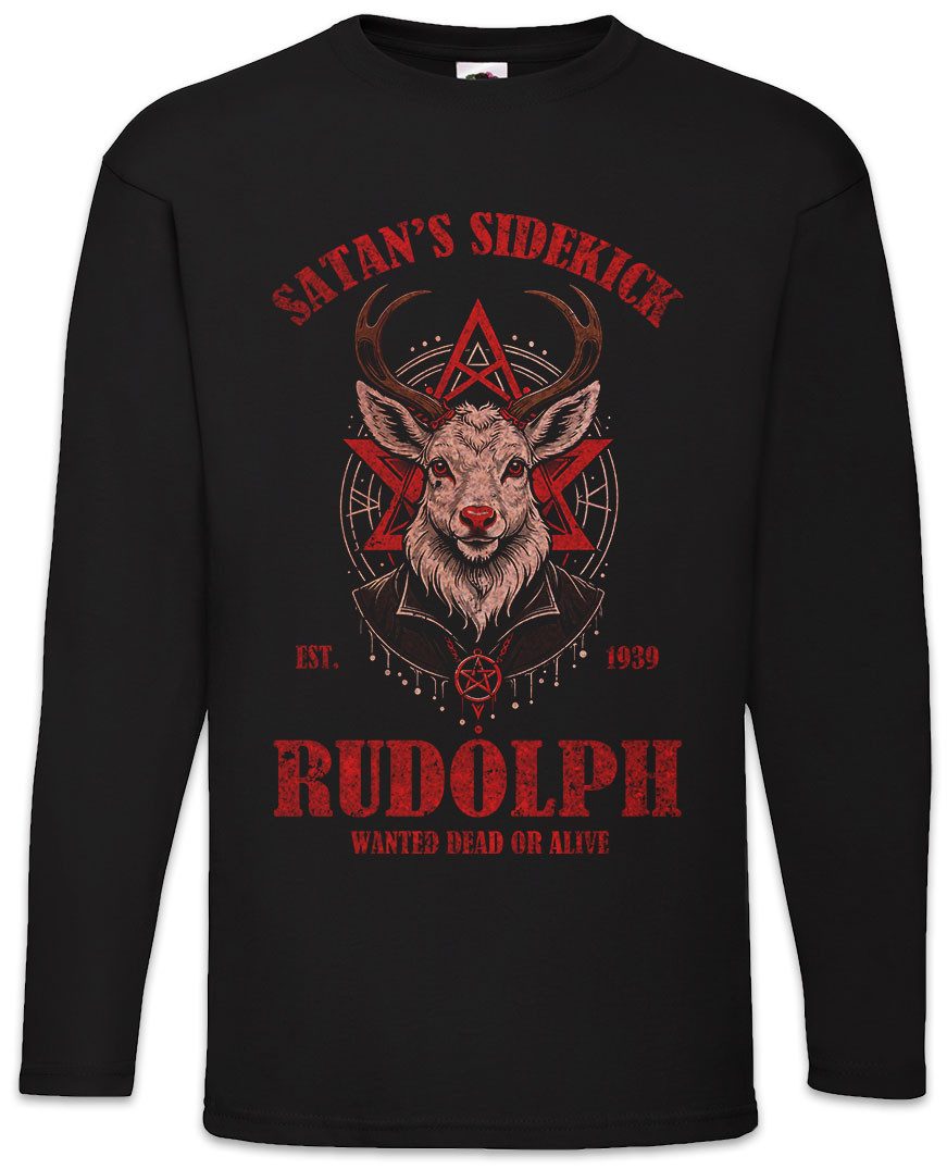 Langarmshirt Rudolph Satan's Sidekick Langarm T-Shirt Reindeer Rentier Merry
