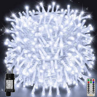 Diyarts LED-Lichterkette, 800-flammig, 80m Festtage Lichterkette weiß IP44 Timer, Innen/Außen