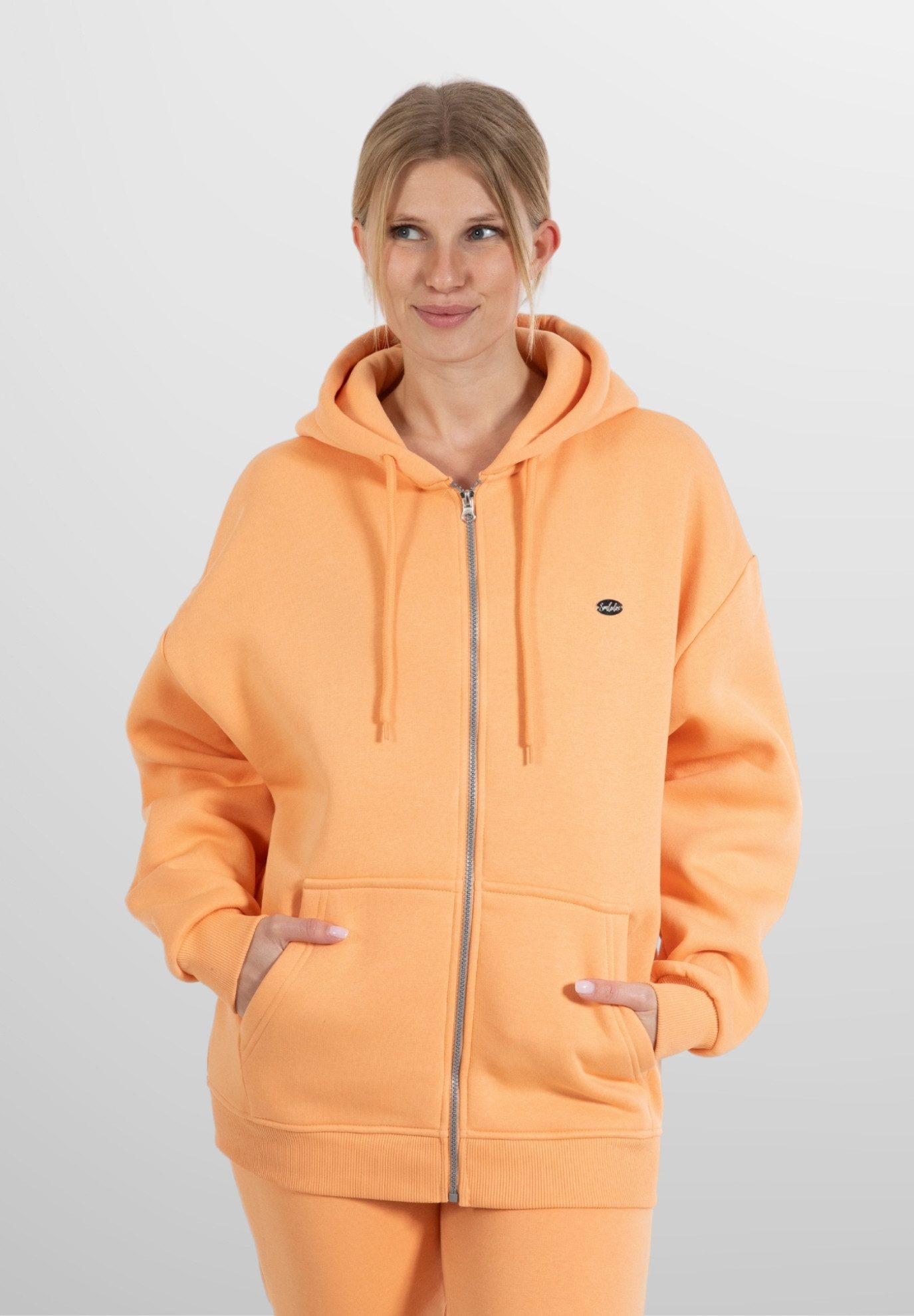 Smilodox Kapuzensweatjacke Eda, Oversize Kapuzenpullover mit seitlichen Tas günstig online kaufen