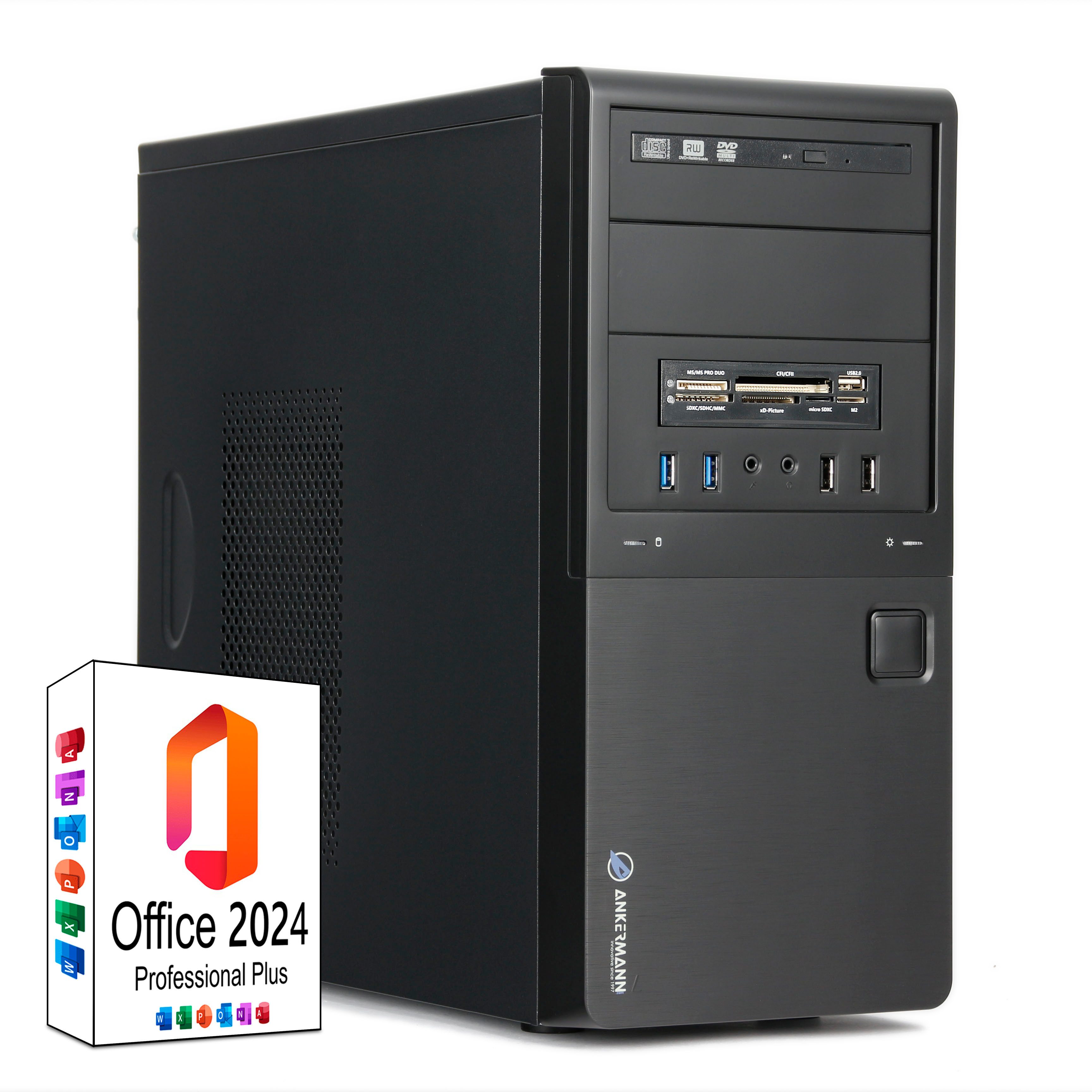 ANKERMANN-PC Bildbearbeitung Video Media Office PC (Intel Core i7 8700, GeForce GT 740, 32 GB RAM, 1000 GB SSD, Luftkühlung)