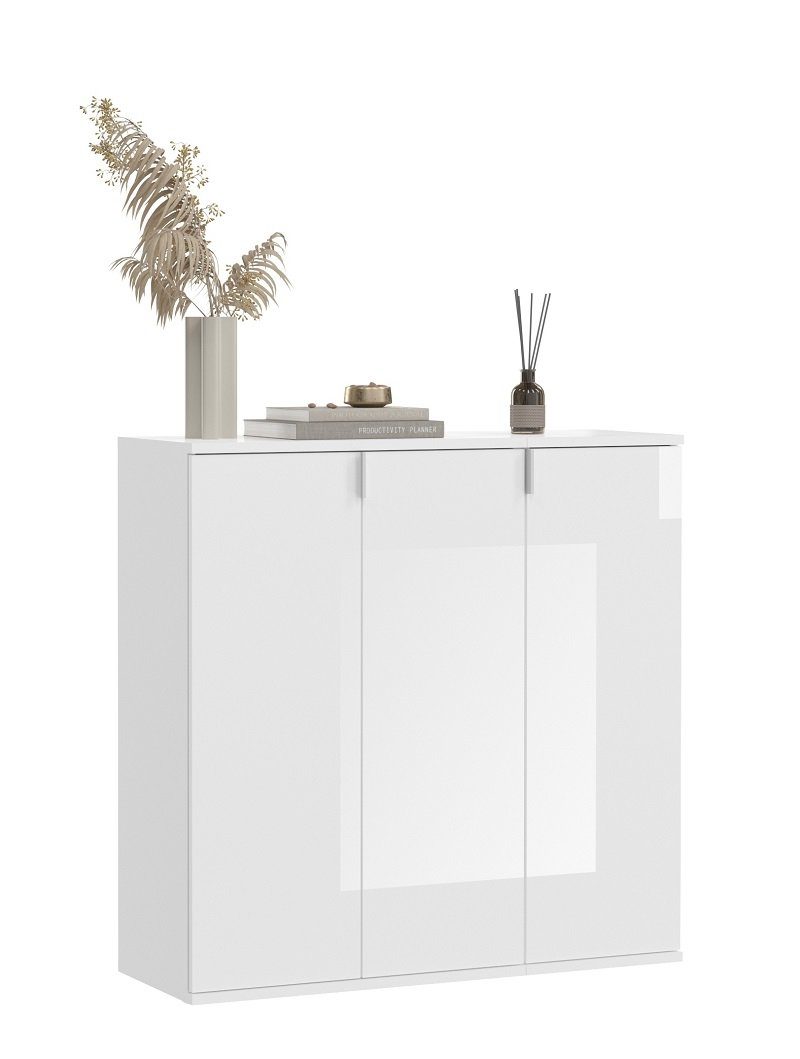 xonox.home Sideboard Garderoben Set Projekt X 1, Kommoden, weiß Hochglanz, 2-teilig