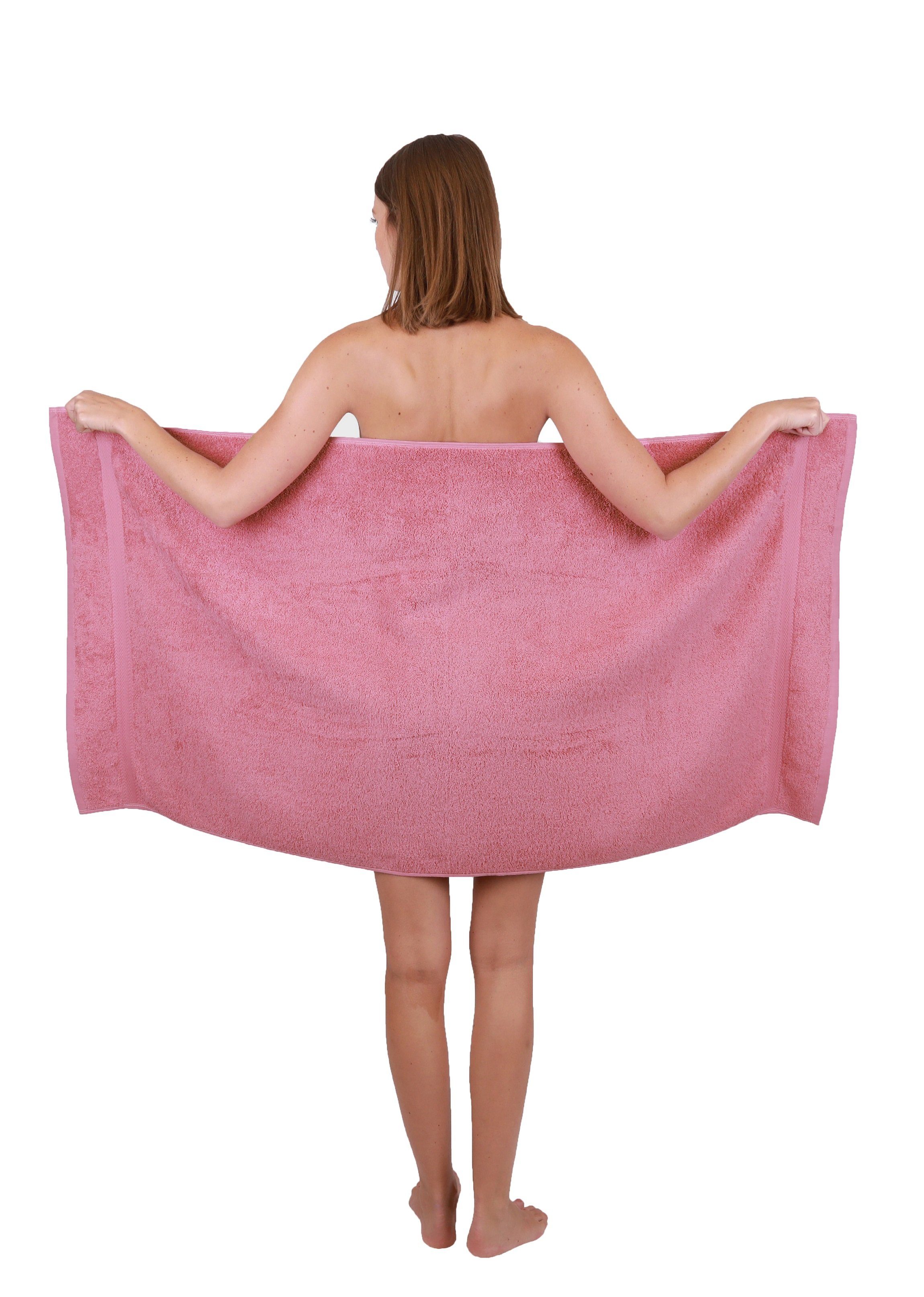 Handtuch Farbe 100% & 10-TLG. Baumwolle Altrosa, Türkis Betz Premium Set Handtuch-Set