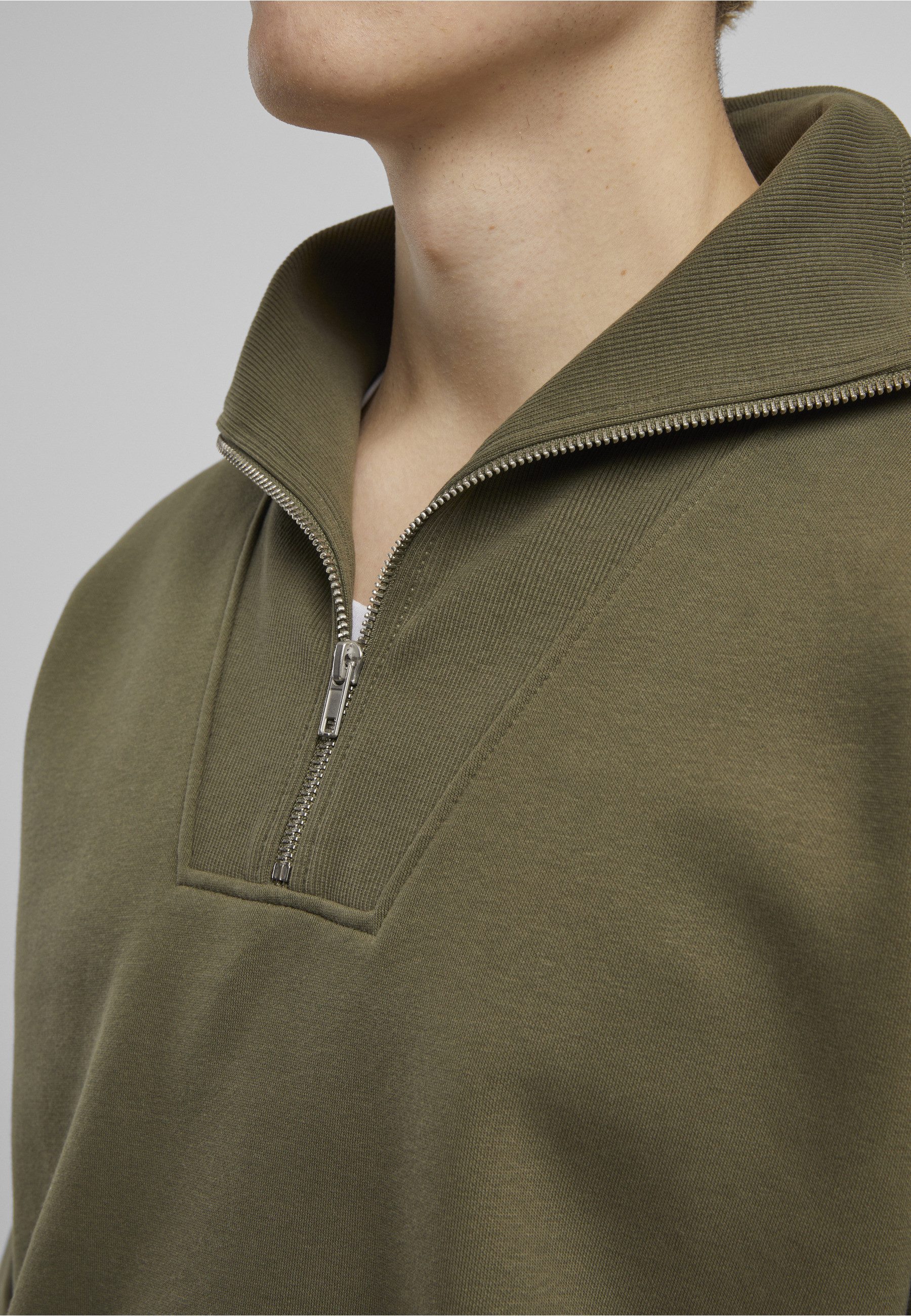 URBAN CLASSICS Sweater Urban Classics Cut&Sew Troyer (1-tlg)