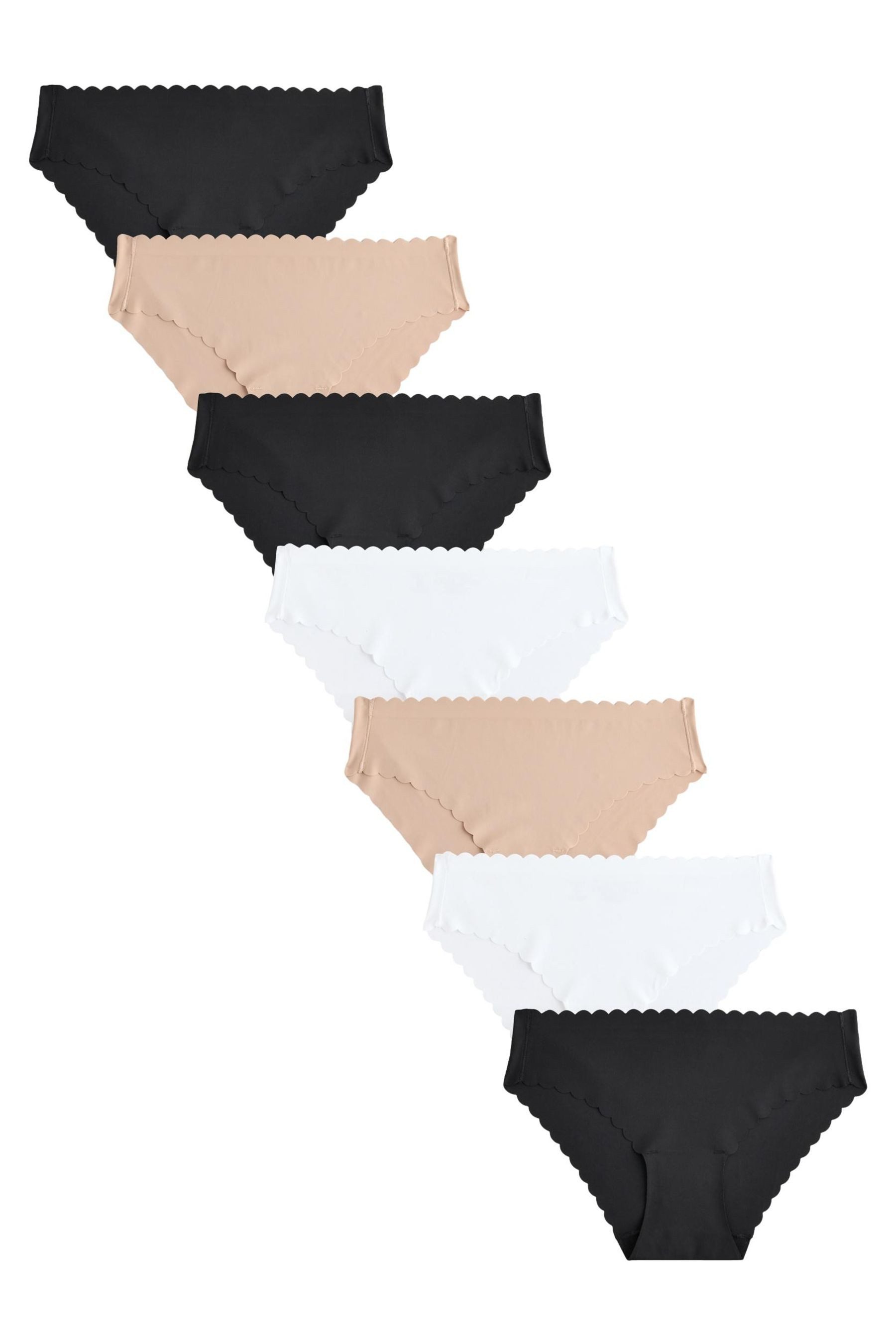 Brasilslip 7er-Pack Nahtlose Slips mit Bogenkante, Brazilian