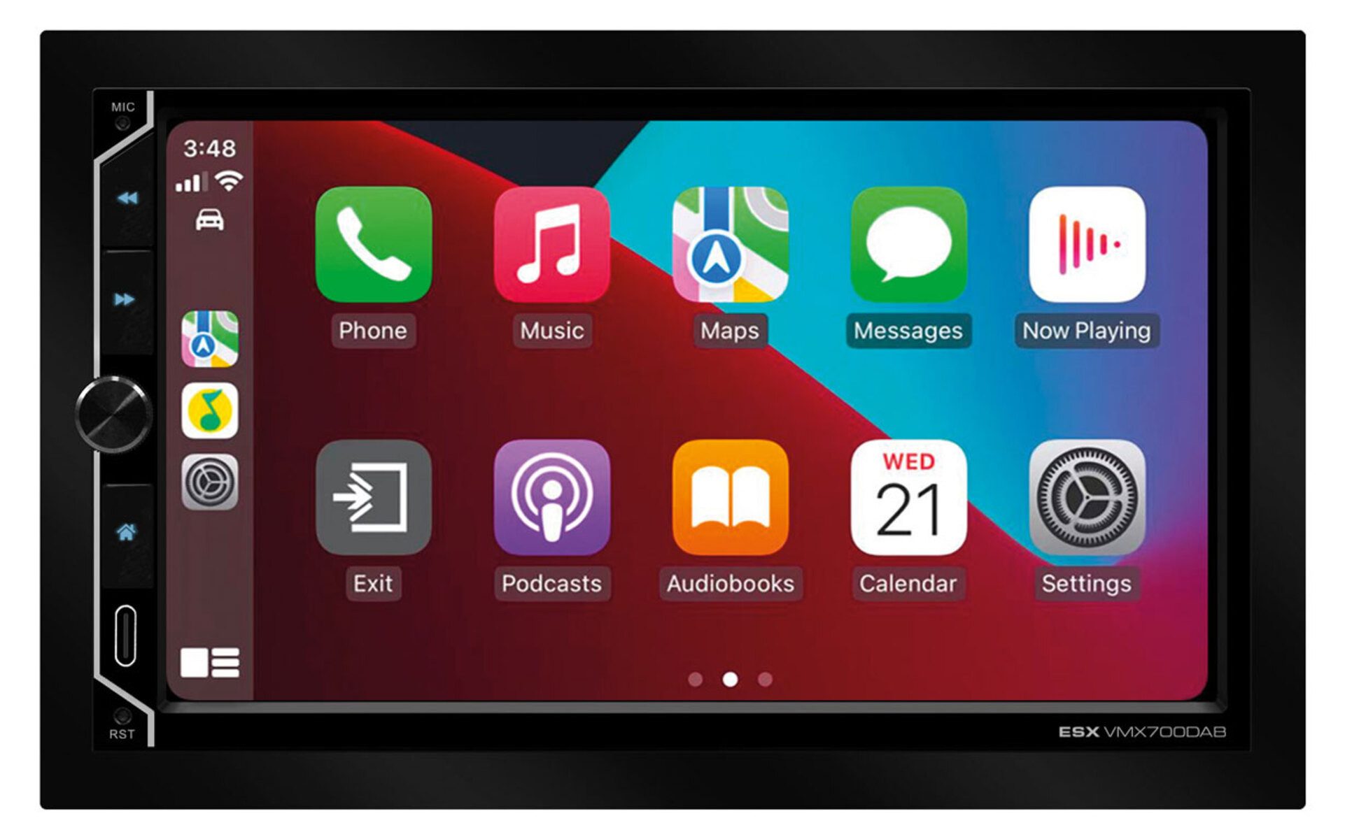 ESX VISION VMX700DAB Universal 2-DIN Media Moniceiver 17,8cm 7" Touchsreen Autoradio (Freisprecheinrichtung)