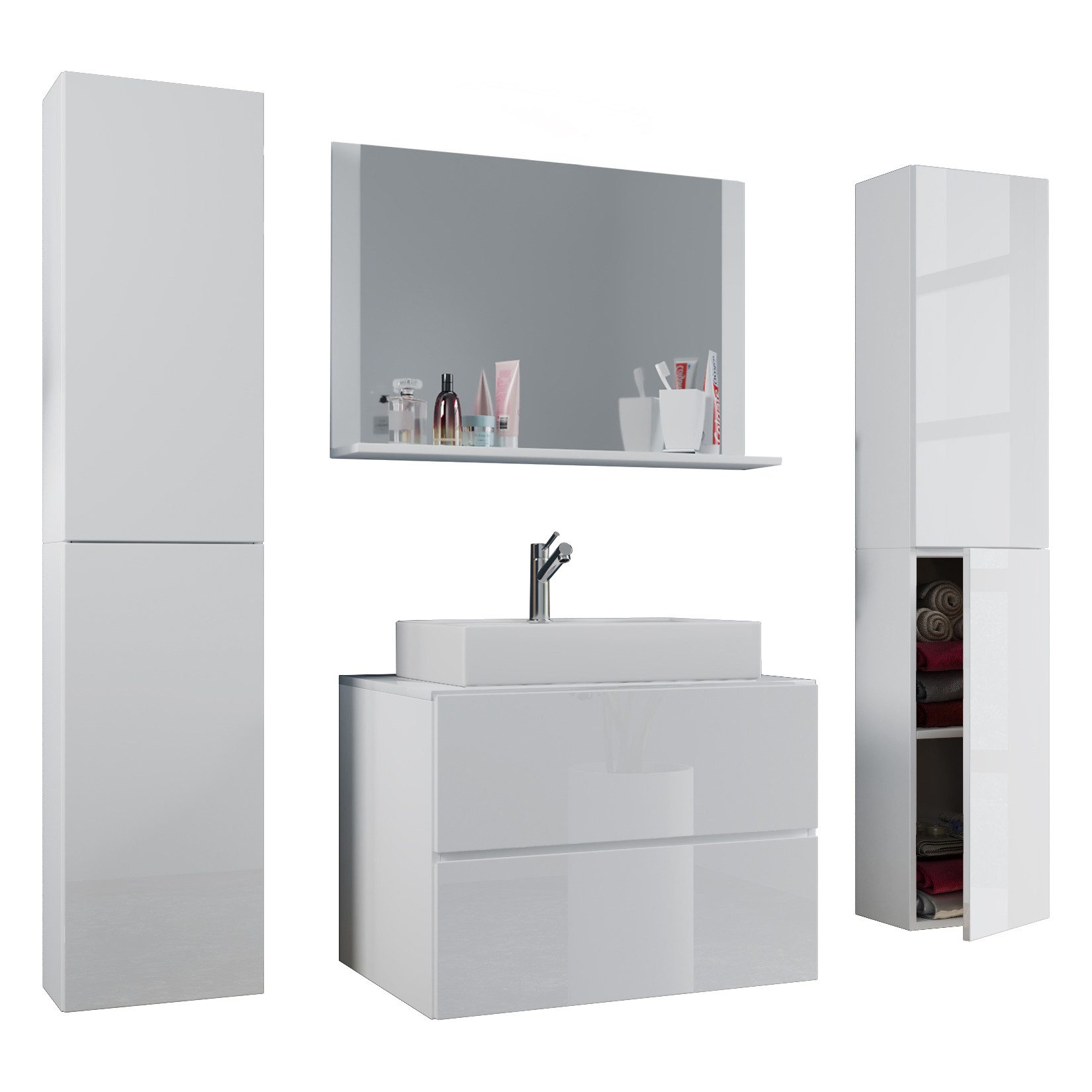 VCM Waschtisch 5-tlg. Waschplatz Waschtisch Lendas XL Schublade (5-St)