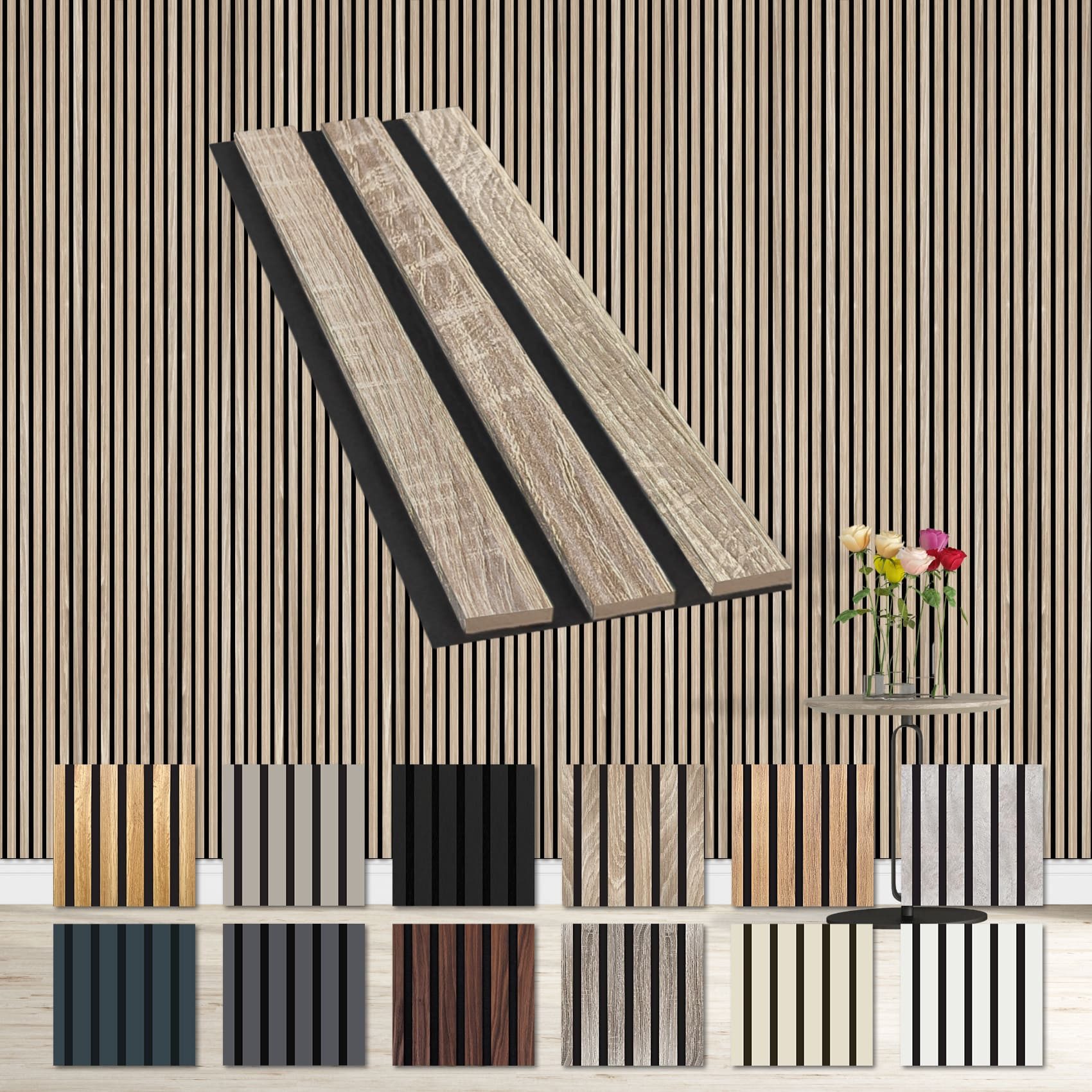 Hexim Wanddekoobjekt Sonoma Oak (Akustikpaneele Musterstück - flexible Lame günstig online kaufen