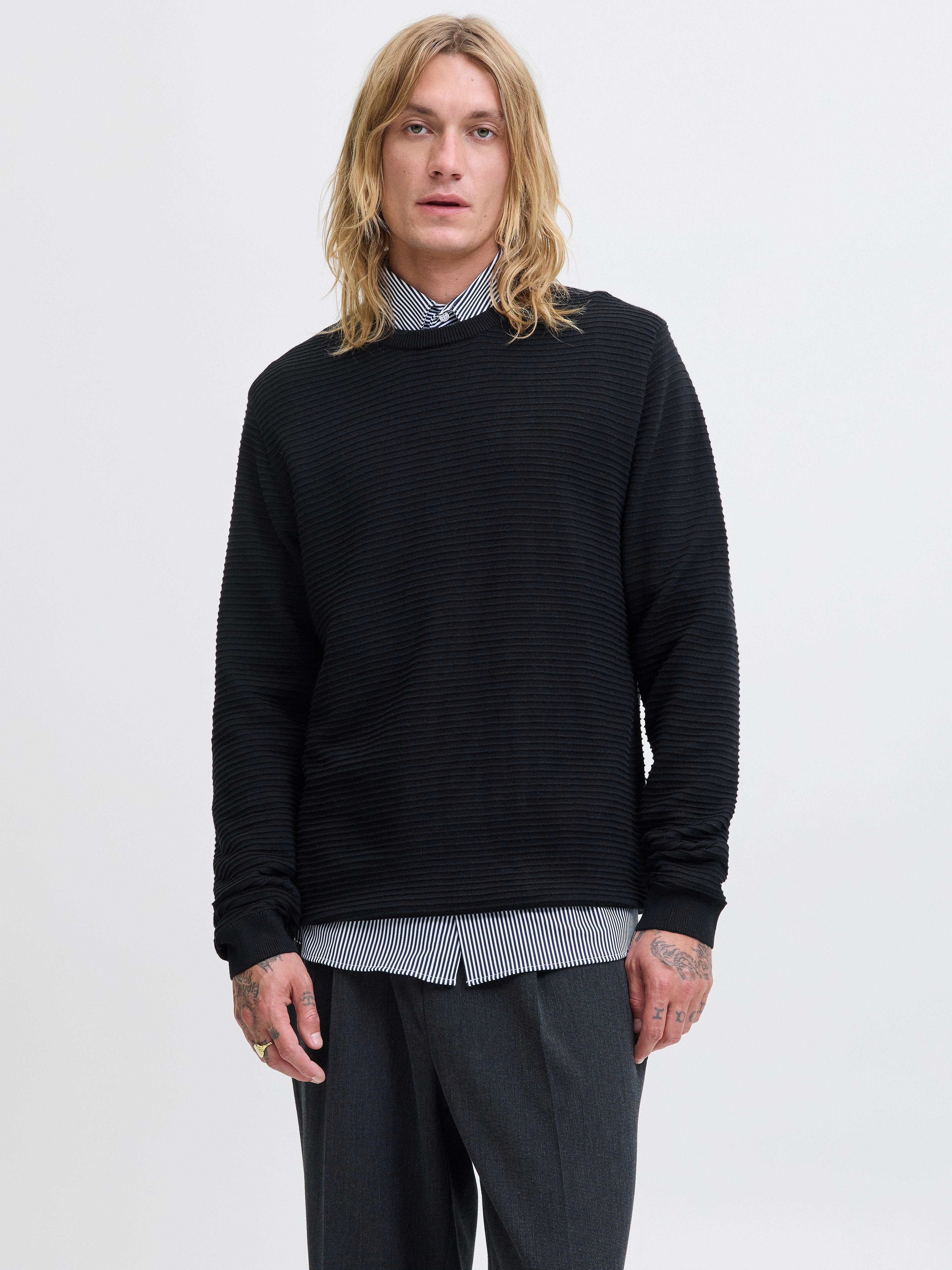 Jack & Jones Rundhalspullover JJOTTO KNIT CREW NECK AW25 günstig online kaufen