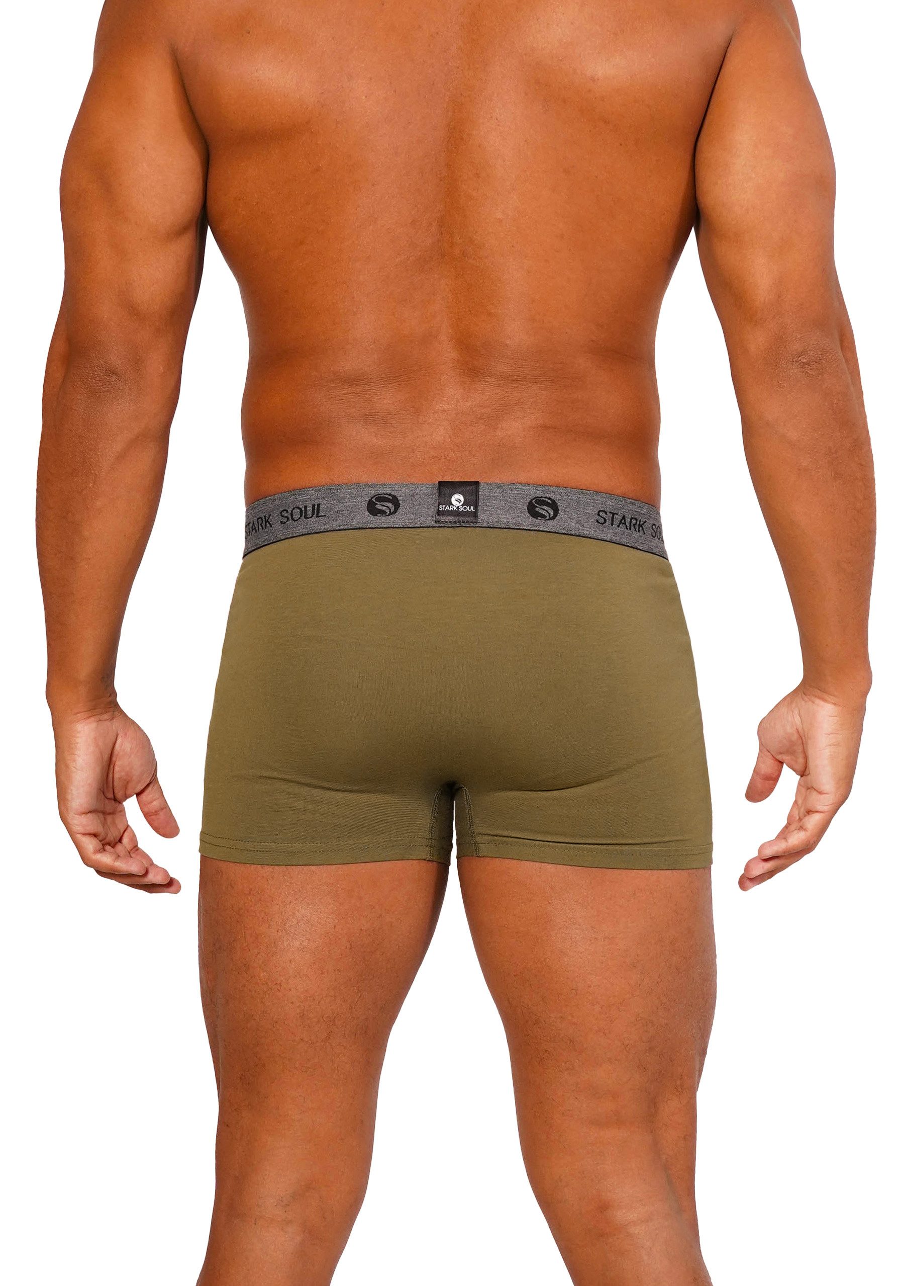 Stark Soul® Boxershorts Herren Boxershorts, Hipster im 6er Pack, Baumwoll-Unterhosen 6er-Pack
