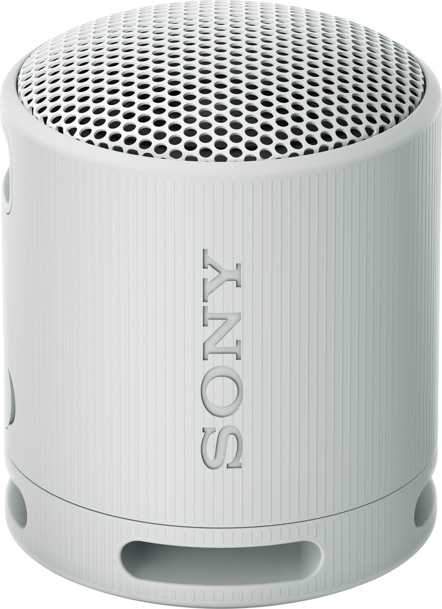 Sony SRS-XB100 Stereo Bluetooth-Lautsprecher (Bluetooth, und Kabellos, staubdicht, wasser- hellgrau umweltfreundlich) 16-Std.-Akku