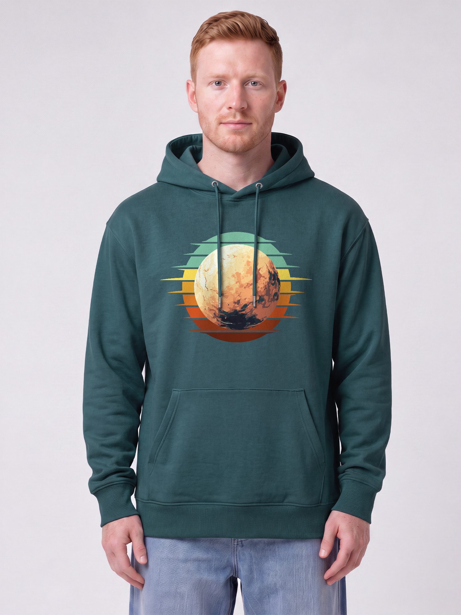 wat? Apparel Hoodie Pluto Retro Sunset
