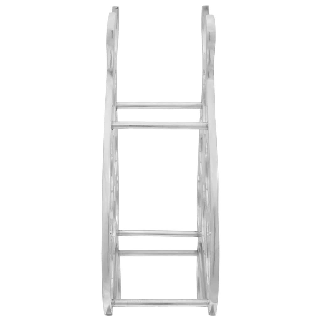 vidaXL Weinregal Weinregal Silber 32 x 14 x 37,5 cm Aluminium, 1-tlg.