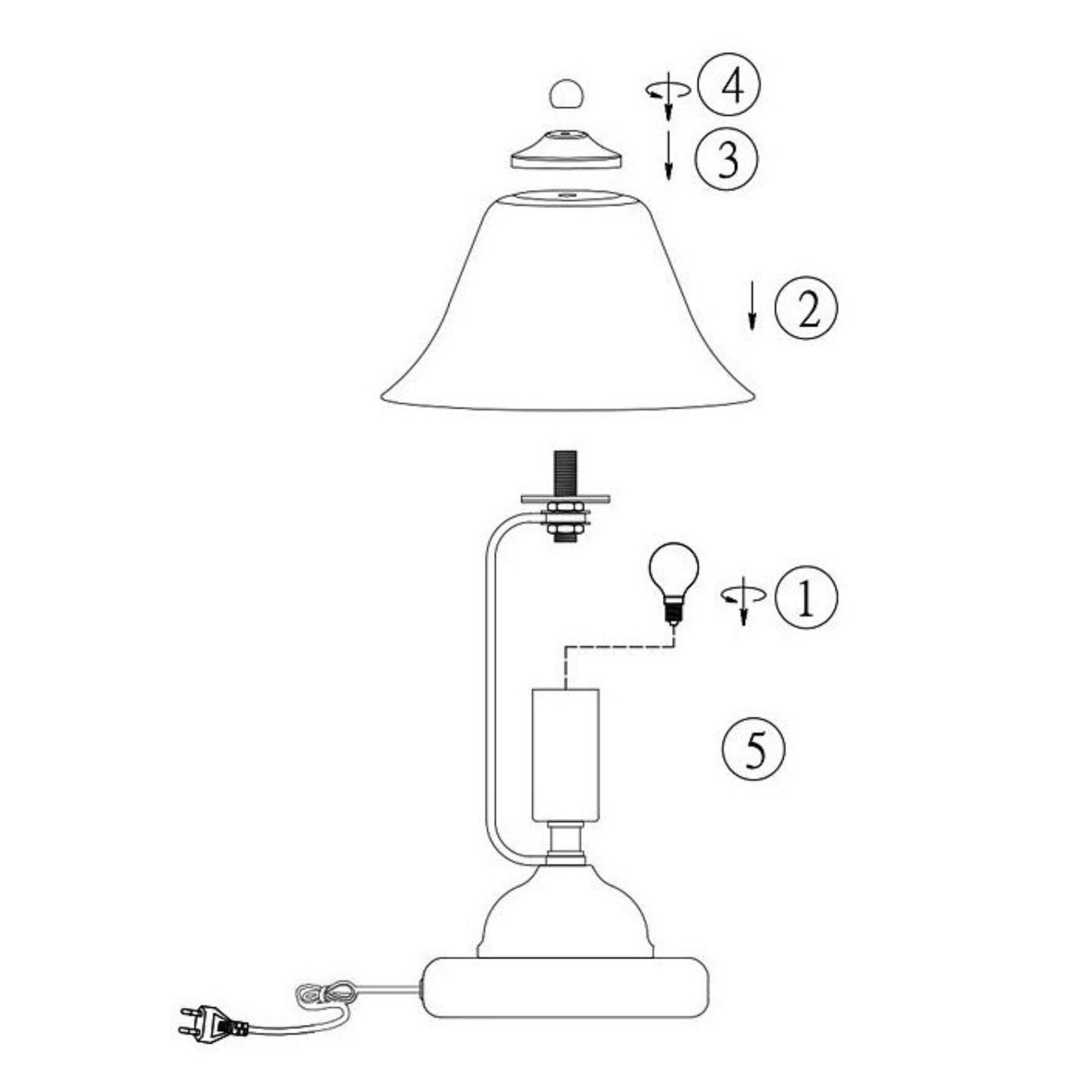 Lichthandel Hoch LED Tischleuchte Nachttischlampe Antik Retro Touch ON/OFF günstig online kaufen
