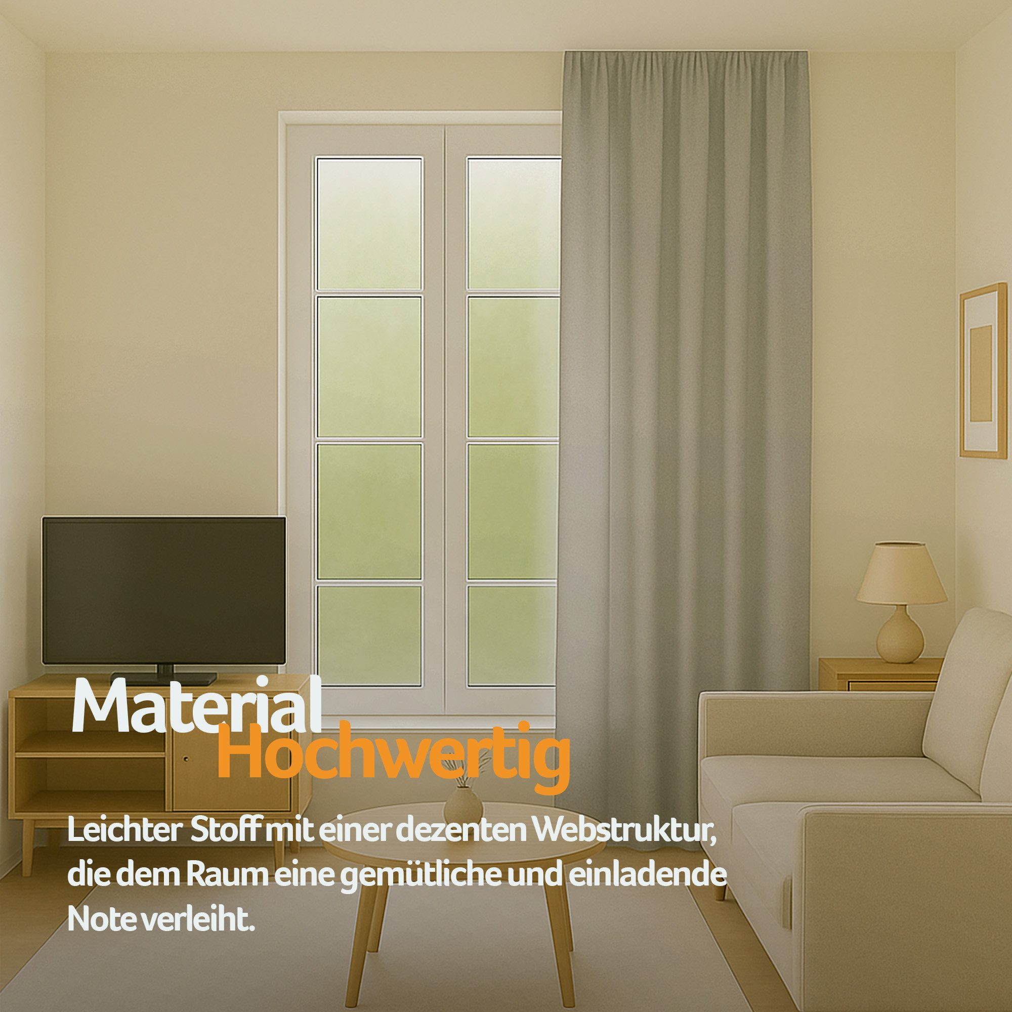Bestlivings Vorhang Gardine Blickdicht "Ellen", Kräuselband günstig online kaufen