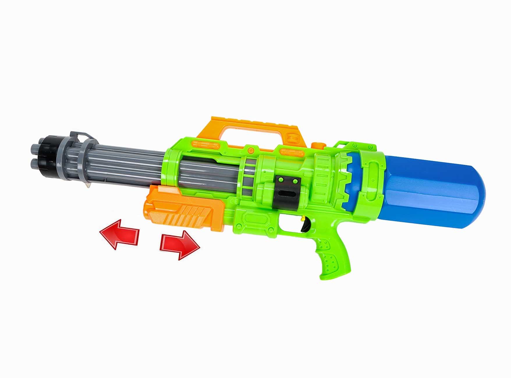 Eddy Toys Wasserpistole Pumpgun Wasserpistole (1500ml Wassertank, bis zu 6 Meter Reichweite), Wasserspritzpistole