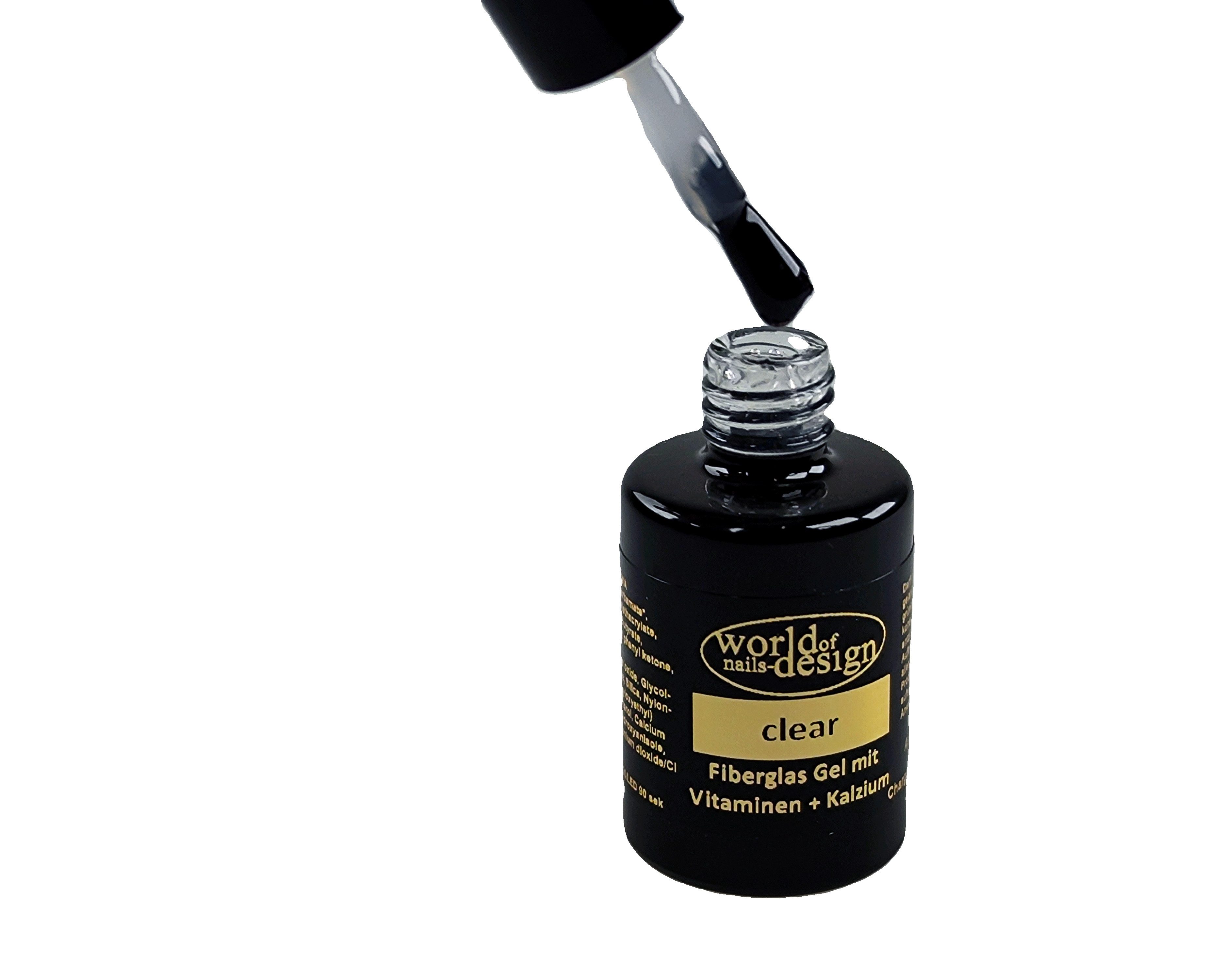 World of Nails-Design Nageldesign Zubehör Fiber Base Gel 10 ml UV/LED – Rubber Base mit Fasern, Made in EU, Studioqualität
