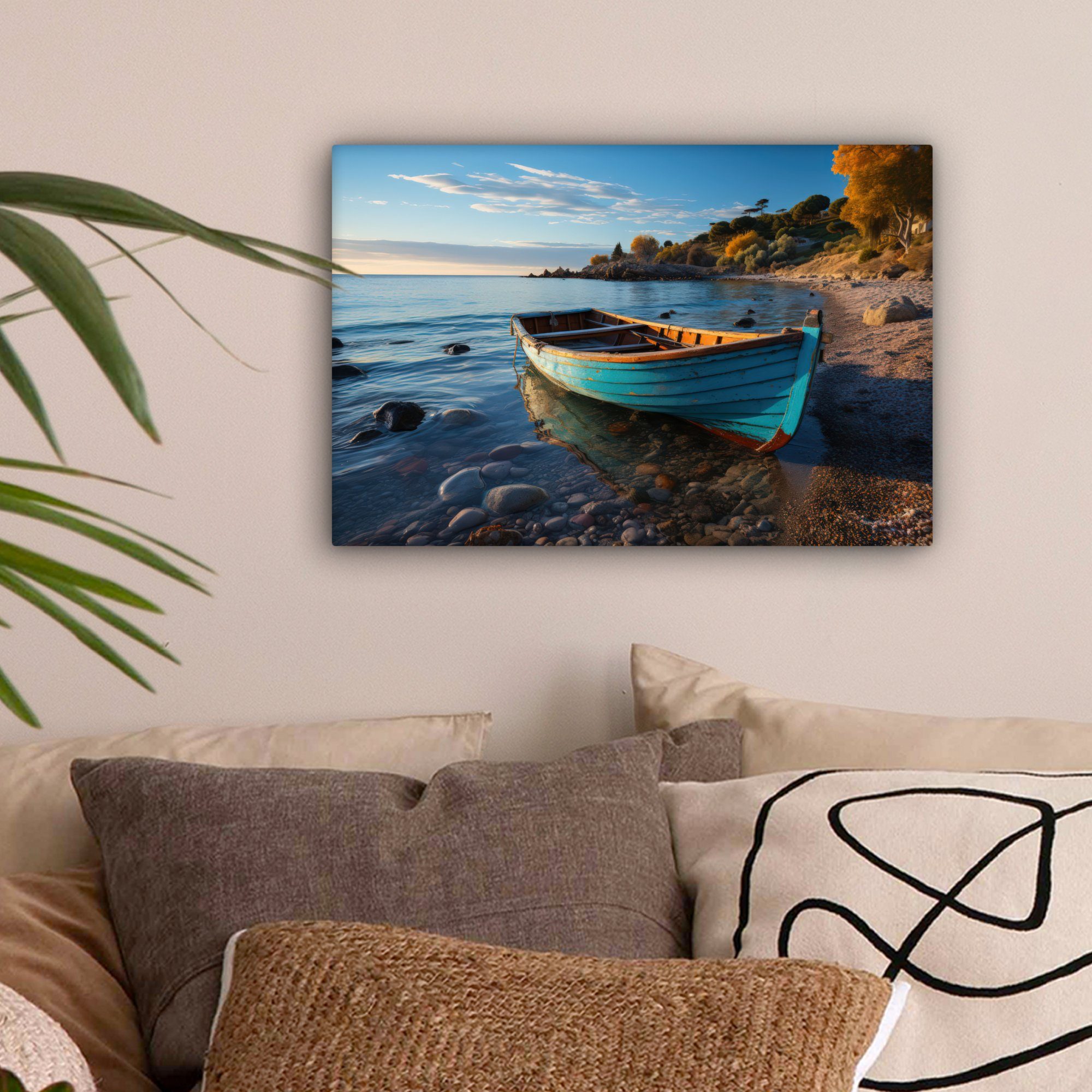 OneMillionCanvasses® Leinwandbild Boot - See - günstig online kaufen
