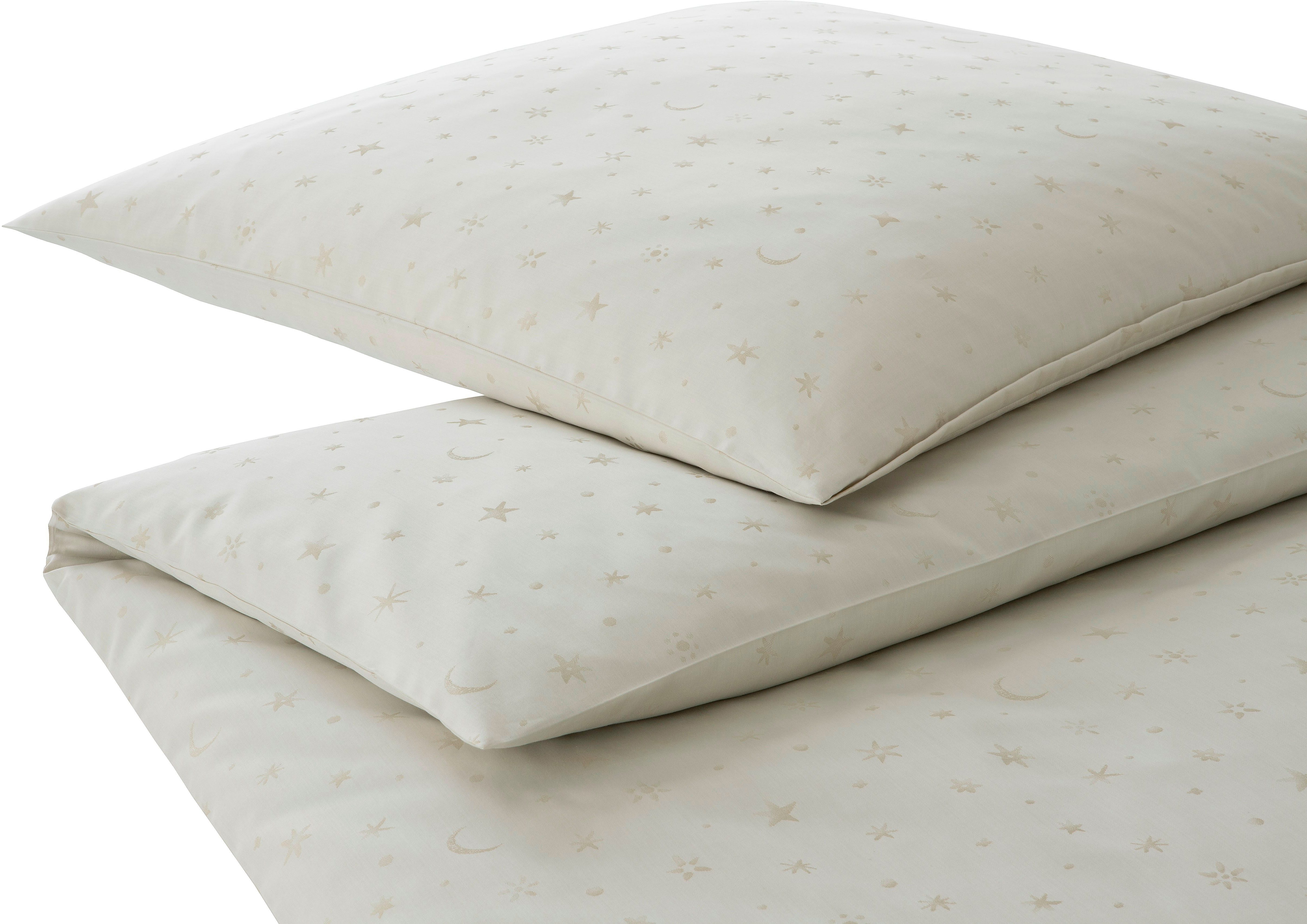 Elegante Bettwäsche Stars, Jacquard, 2 teilig, angenehmes Hautgefühl