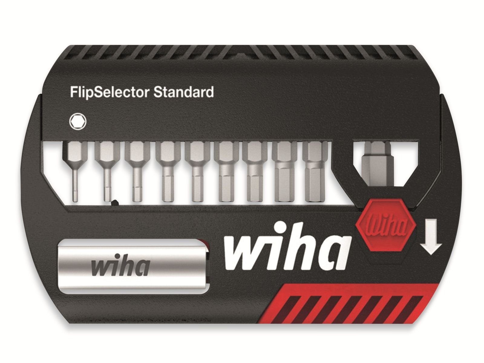 und Gürtelclip WIHA mit Bit-Set Standard Bohrer- Wiha FlipSelector Bitset
