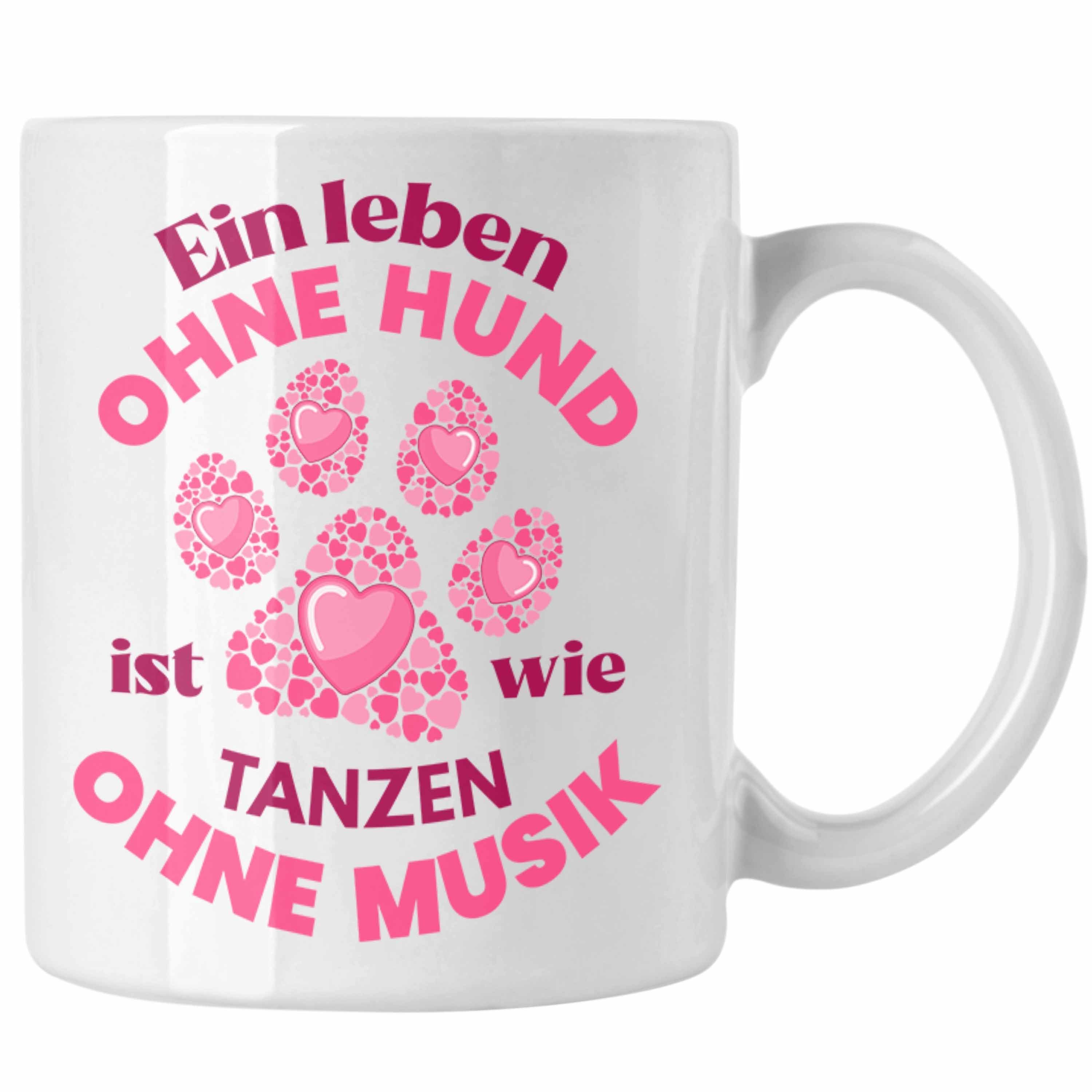 Trendation Hundemami Hunde-Mama Geschenkidee Trendation Becher Weiss Frauen Tasse Kaffeetasse Geschenk - Tasse Hundebesitzerin