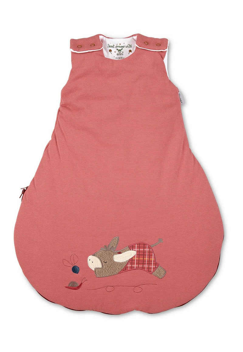 Sterntaler® Babyschlafsack Baby-Schlafsack 62/68 Emmily (1 tlg), Babyschlafsack - Pucksack Baby, Baby-Schlafsack 62/68 Esel Emmily aus Jersey - Strampelsack Baby, Leicht und kuschelig warm, wächst über zwei Größen mit - Baby Schlafsack