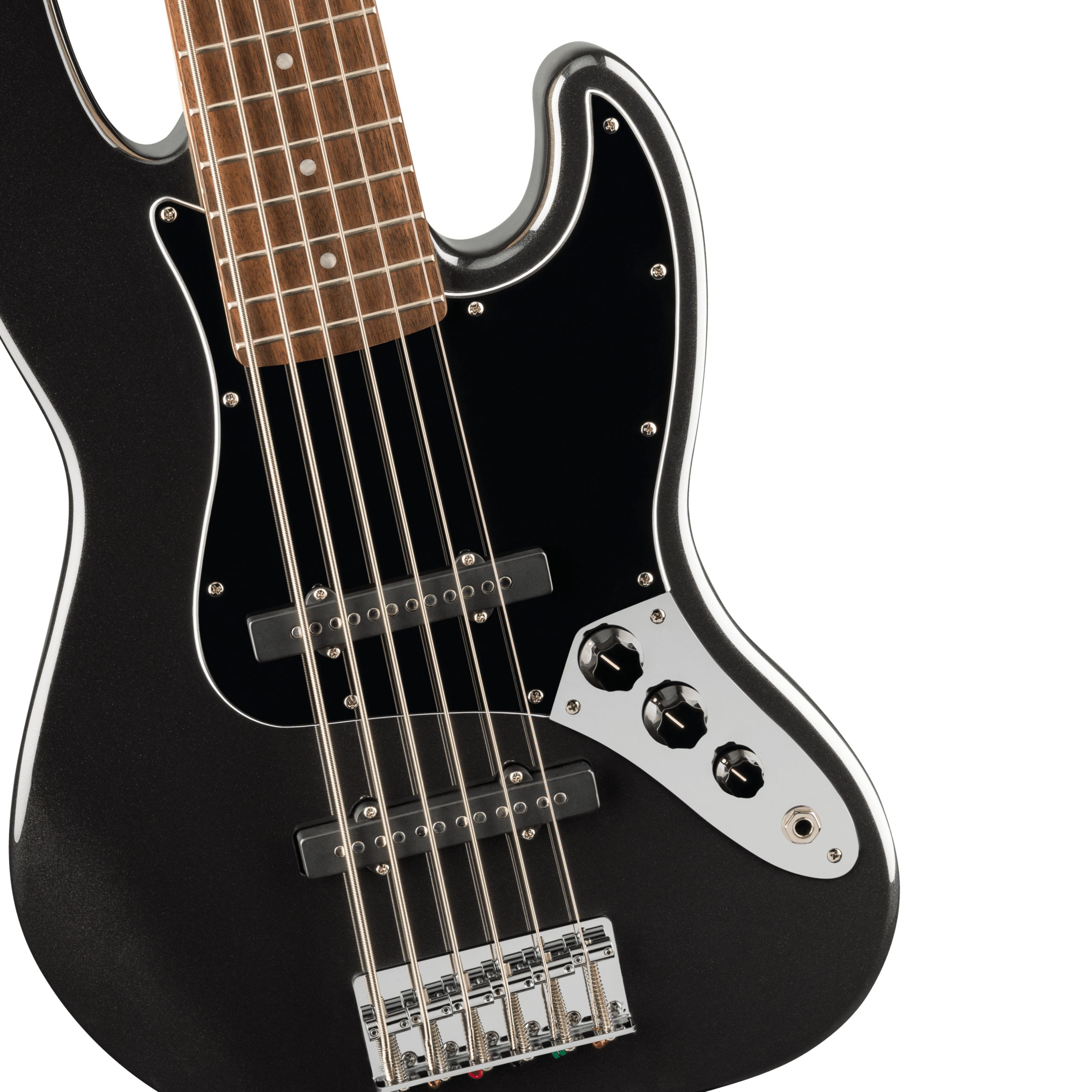 Squier E-Bass, E-Bässe, 6-Saiter E-Bässe, Affinity Series Jazz Bass VI LRL Black Metallic - E-Bass
