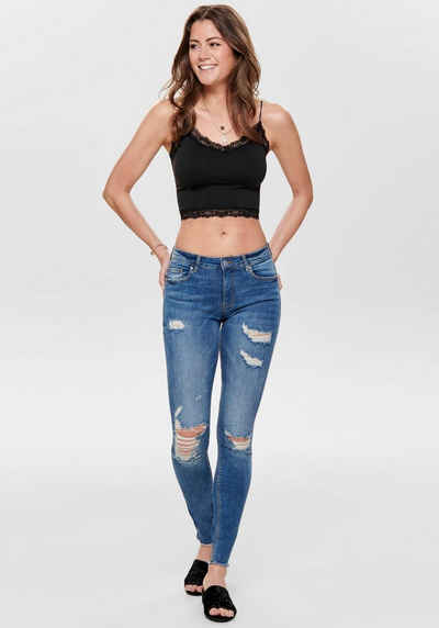 ONLY Spitzentop ONLVICKY LACE SEAMLESS CROPPED TOP