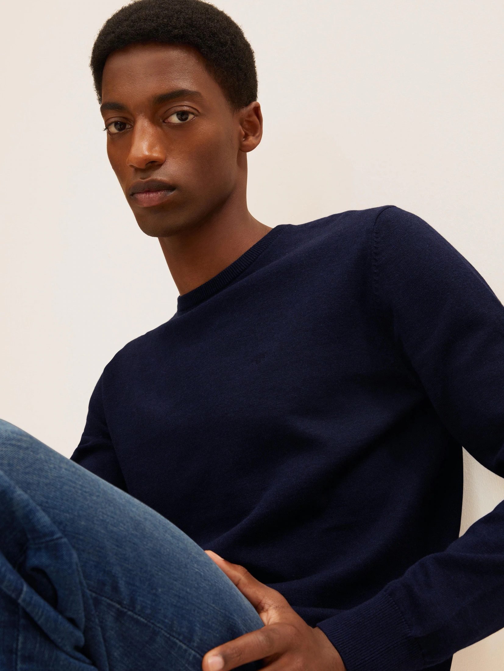 TOM TAILOR Strickpullover basic crew neck sweater
