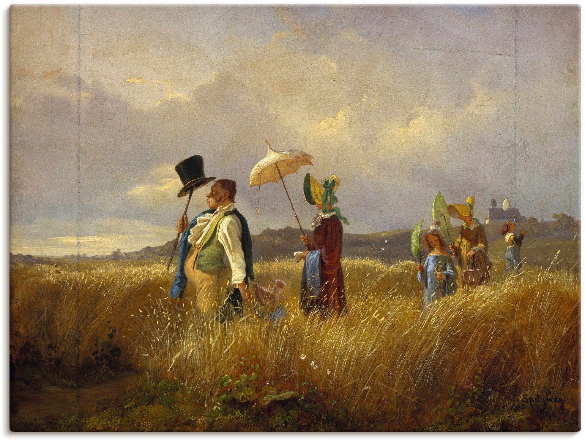 Artland Wandbild Der Sonntagsspaziergang. 1841, Gruppen & Familien (1 St), als Leinwandbild, Плакат in verschied. Größen