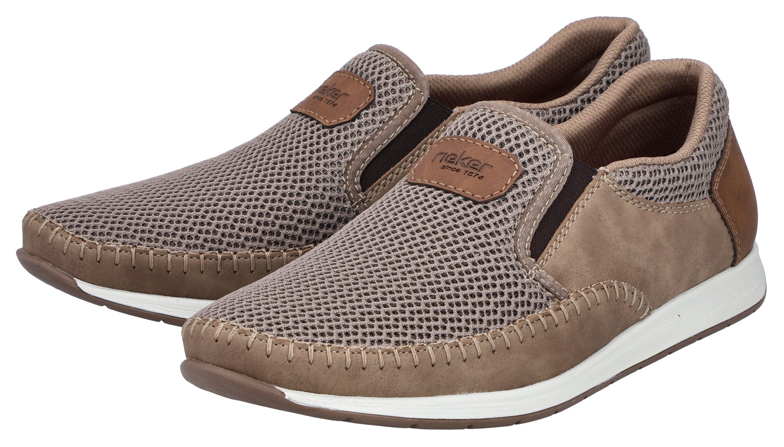 Rieker Slipper Slip-on Sneaker, Schlupfschuh mit Stretcheinsätze günstig online kaufen