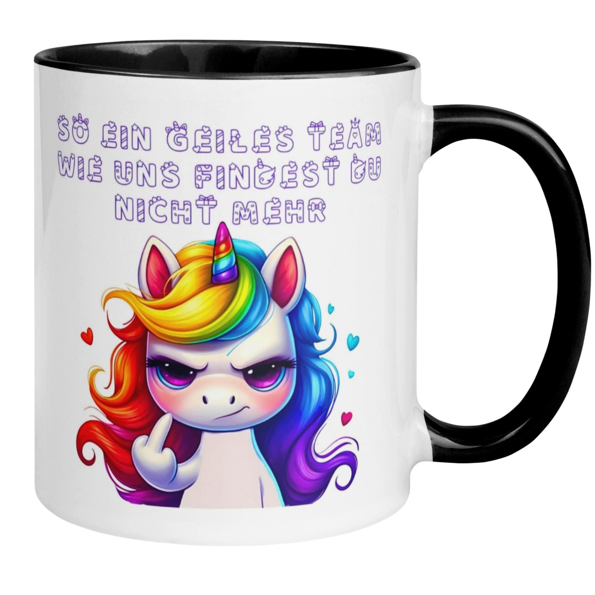 Momentals Tasse Abschied – „So ein geiles Team wie uns“ – Abschiedsgeschenk Kollegen, Beidseitiger Druck · Links- & Rechtshänder · Spülmaschinenfest