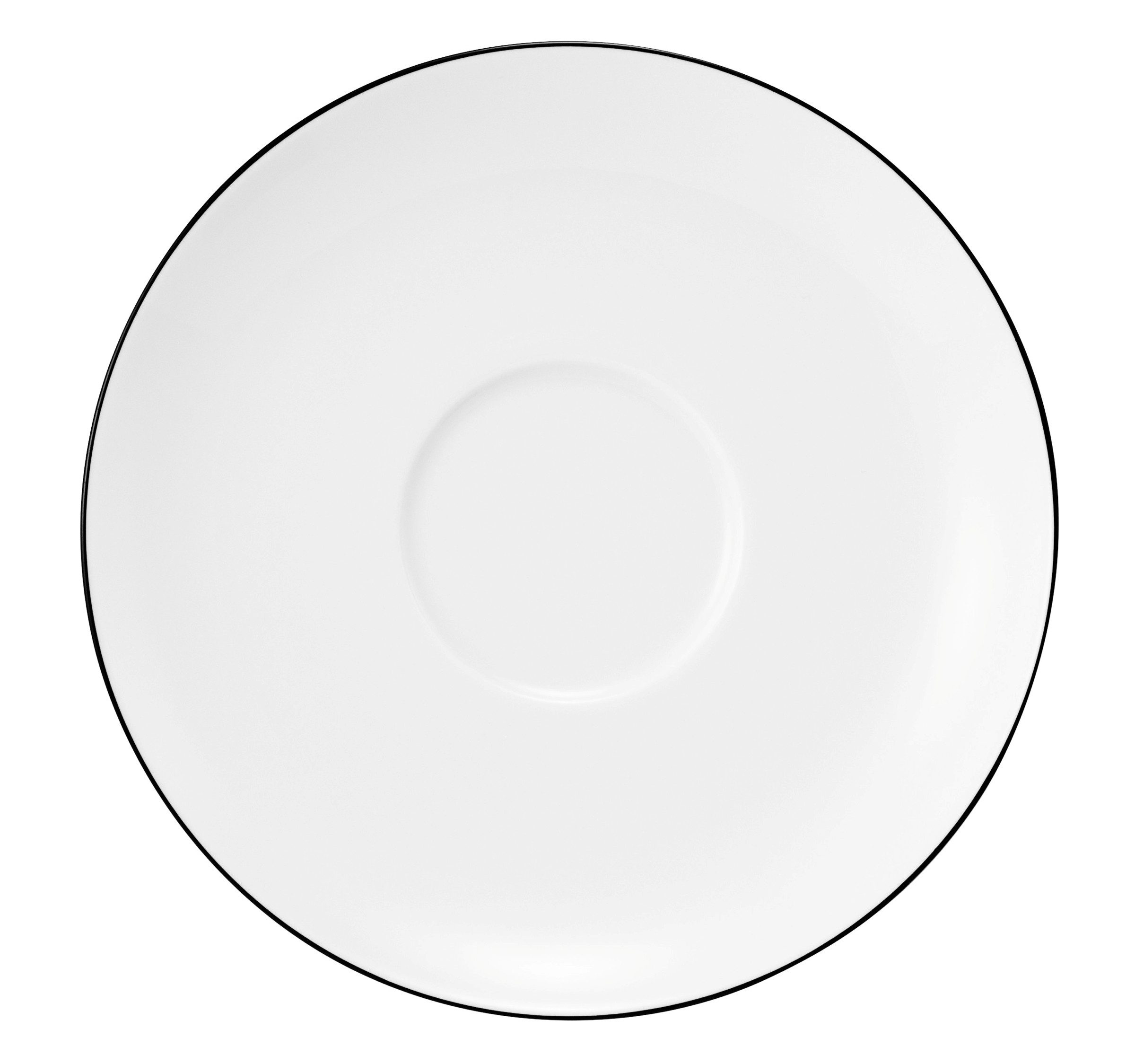 Seltmann Weiden Untertasse Lido Black Line, (1 St), Milchkaffeeuntertasse 16 cm