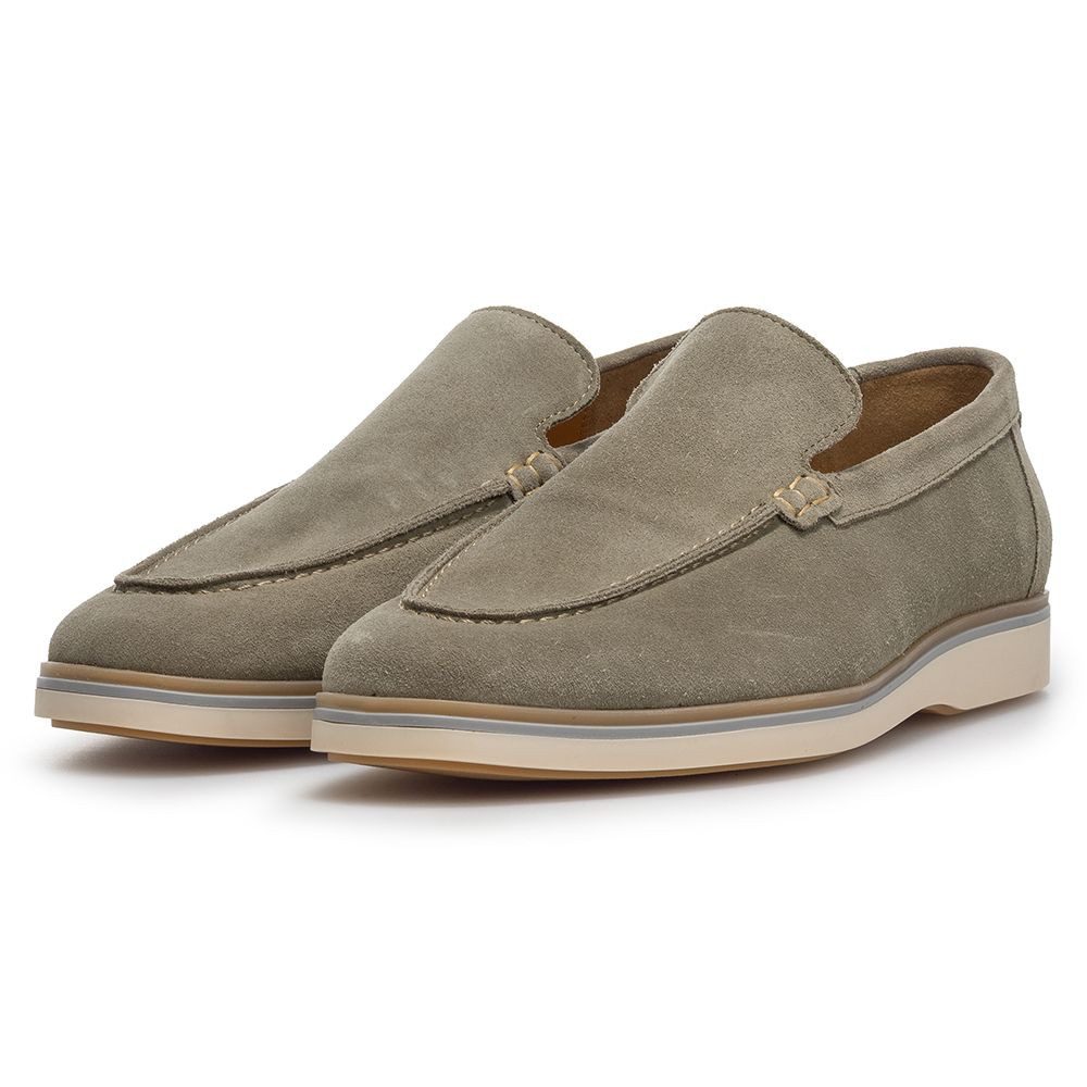 Floris van Bommel Floris Casual LightGreen Suede Slipper