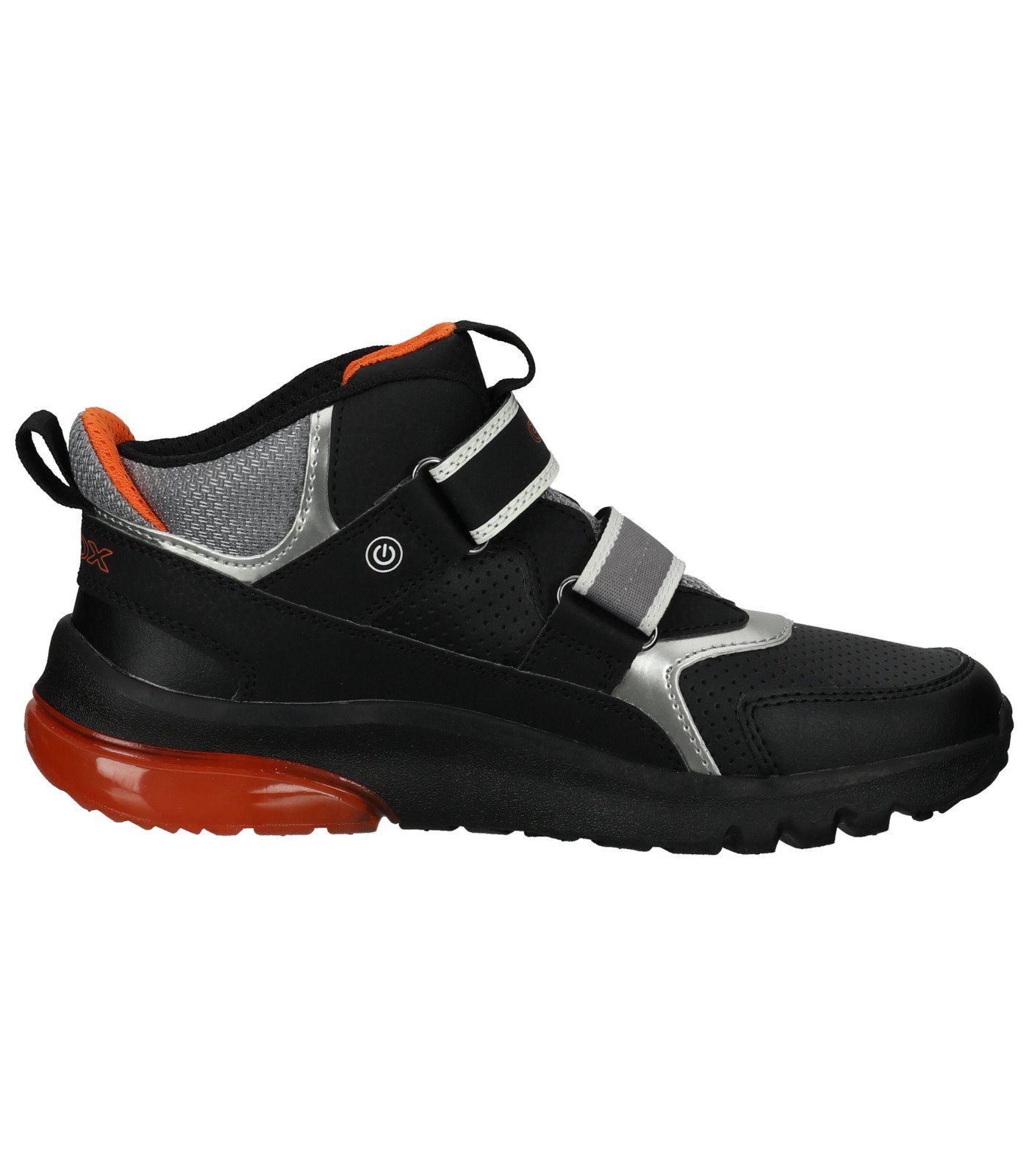 Schwarz Lederimitat/Textil Sneaker Geox Orange Sneaker