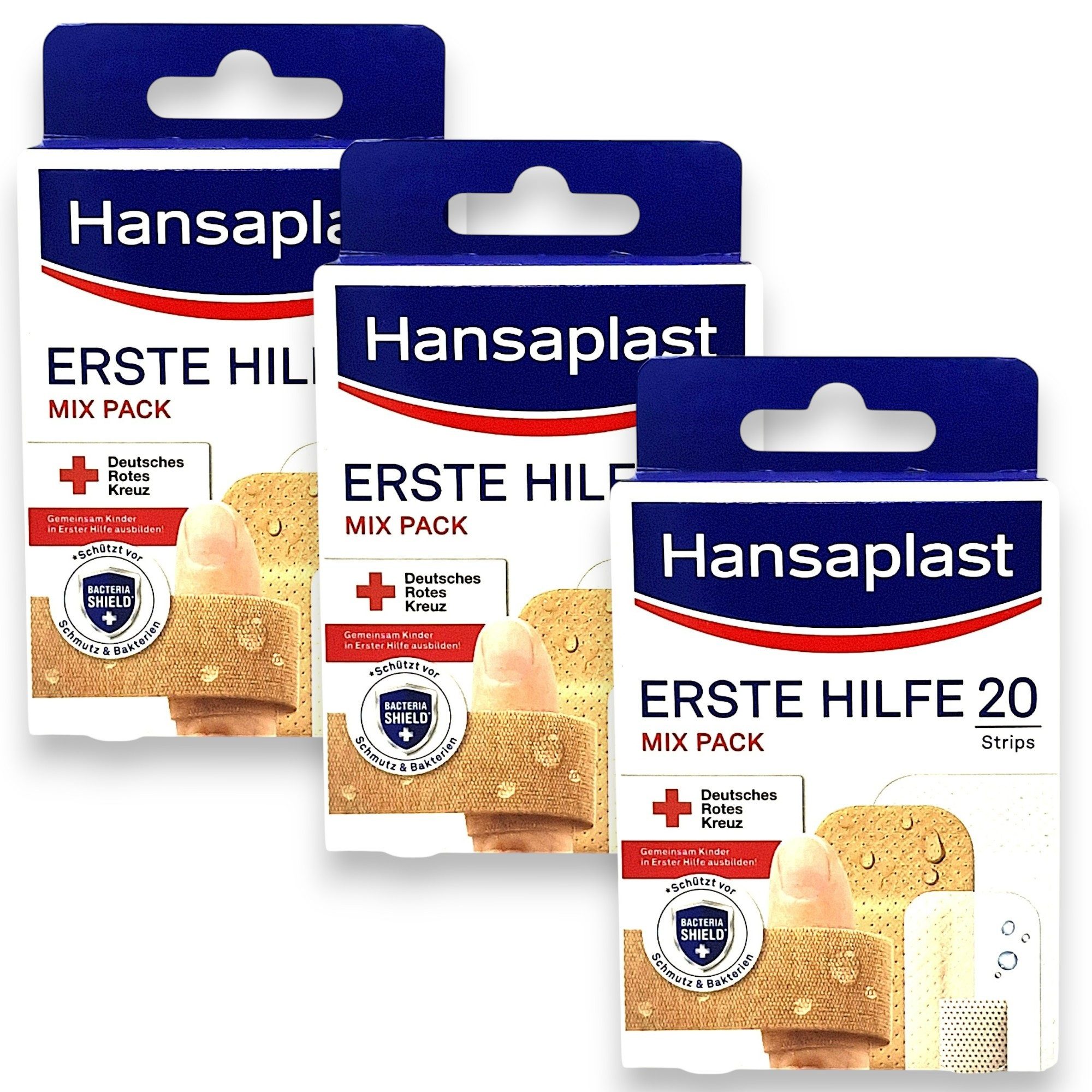 Hansaplast Wundpflaster 3x Hansaplast Erste Hilfe Mix Pack 3x 20 Stück