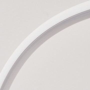 hofstein Stehlampe »Resinego« moderne Bodenlampe aus Metall/Kunststoff in Weiß, 6000 Kelvin