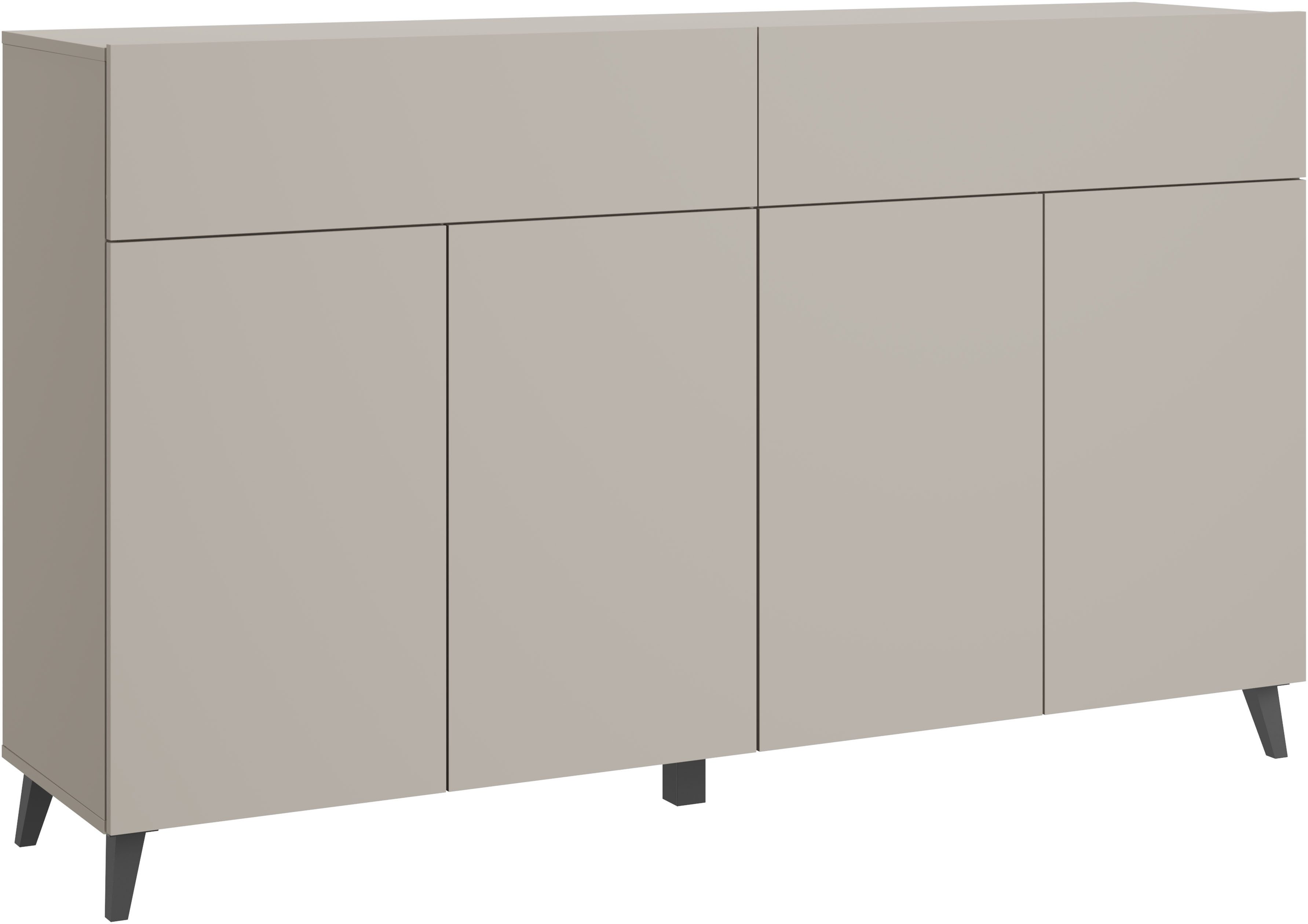 Home affaire Sideboard Phuket mit 4 Türen und 2 Schubladen, 160 cm breit (1 St), Grifflose Kommode mit Push-to-Open und viel Stauraum – Bild 2 von 5