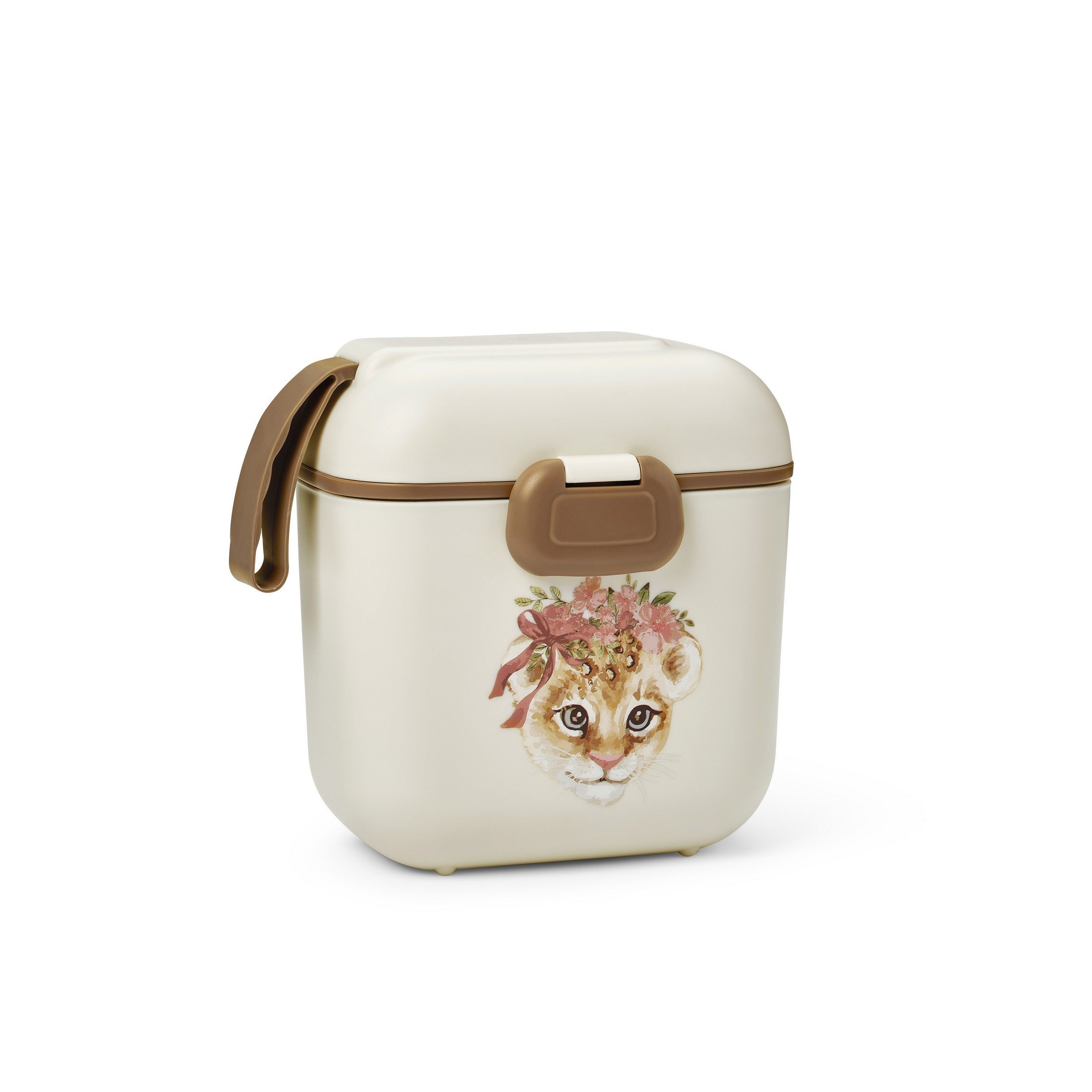 Elodie Lunchbox Elodie Details - Brotdose - Rosy Bow Leo - 14x15x11 cm, Kunststoff, (Gabel im Deckel, Drei Behälter)