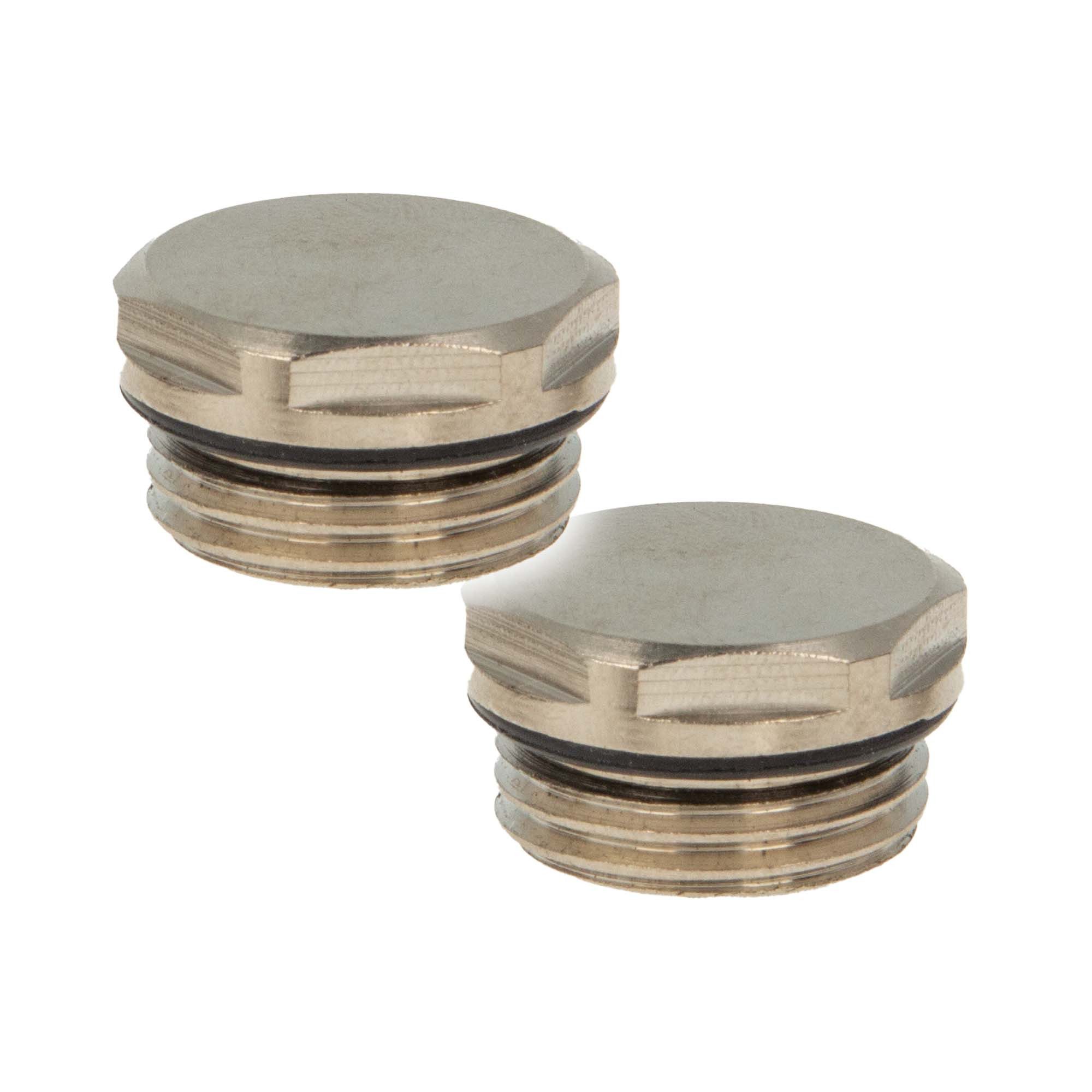 tecuro Verschlussstopfen Blindstopfen (2 Stück), Verschlussstopfen 1/2 Zoll - selbstdichtend