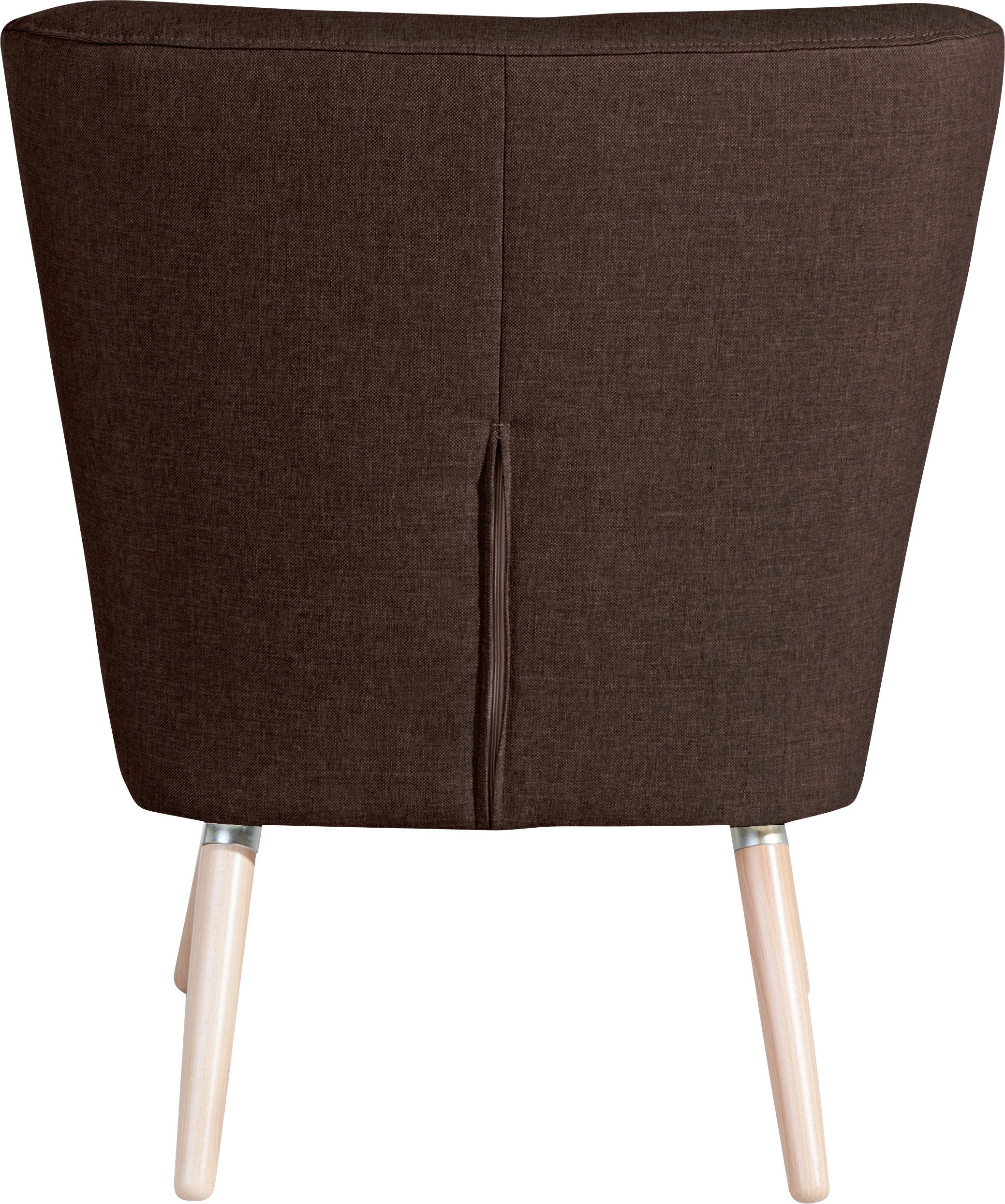 Max Winzer® Sessel Nikki, im Retro-Design, mit Holzbeinen | Einzelsessel