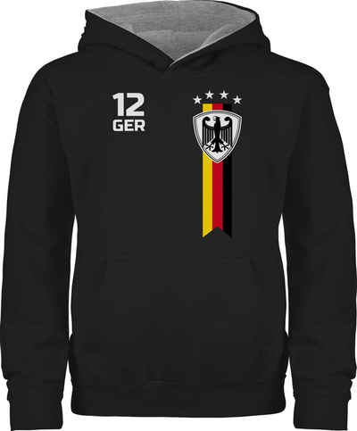 Shirtracer Hoodie WM Fan Deutschland 2024 Fussball EM Fanartikel Kinder