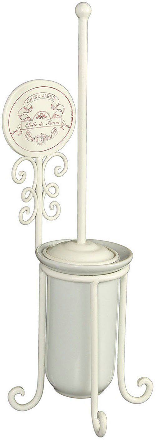 Ambiente Haus WC-Reinigungsbürste Toilettenbürste in Antikweiß (H)52cm, (1-tlg)