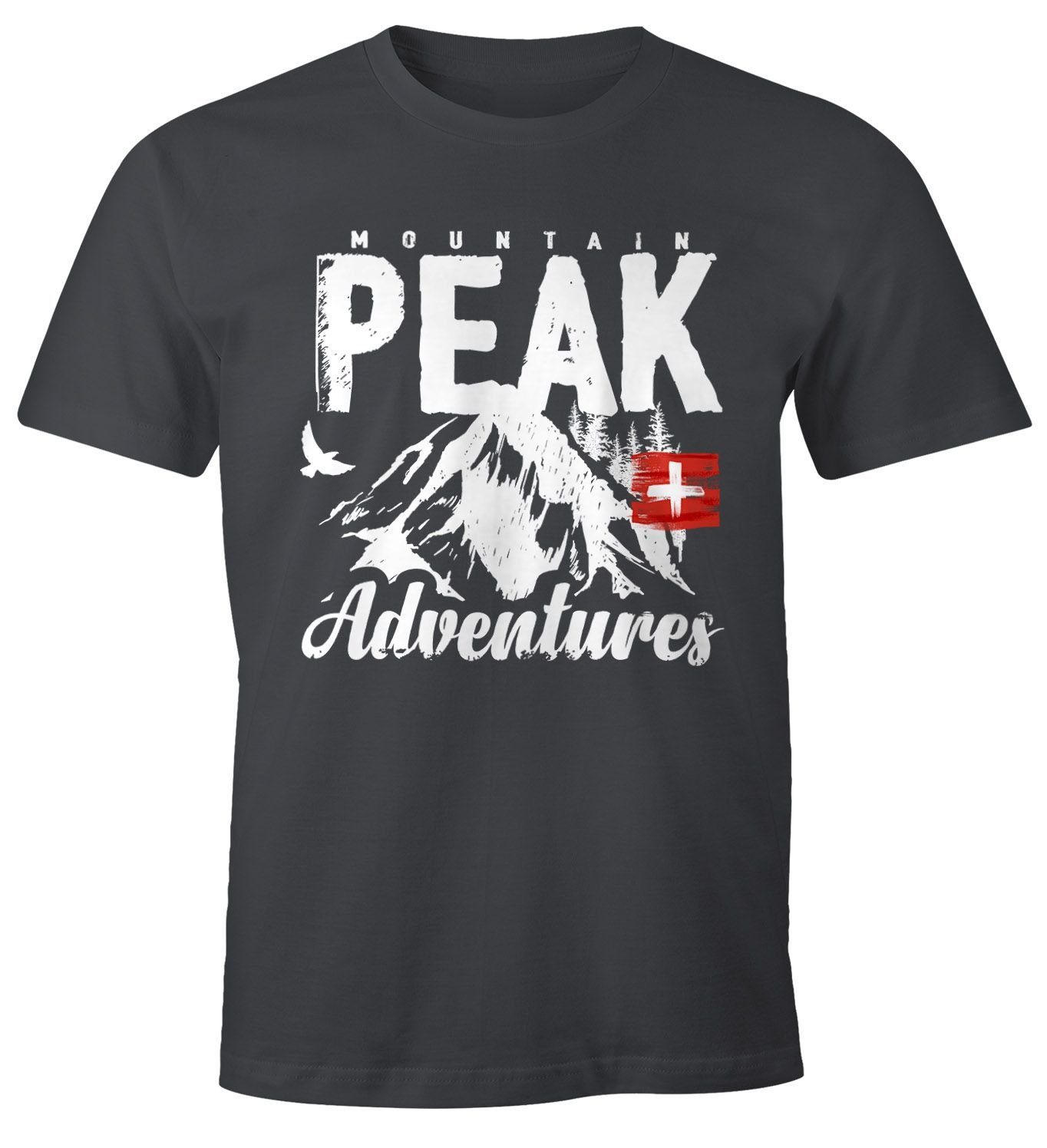 MoonWorks Print-Shirt Wander Herren T-Shirt Mountain günstig online kaufen